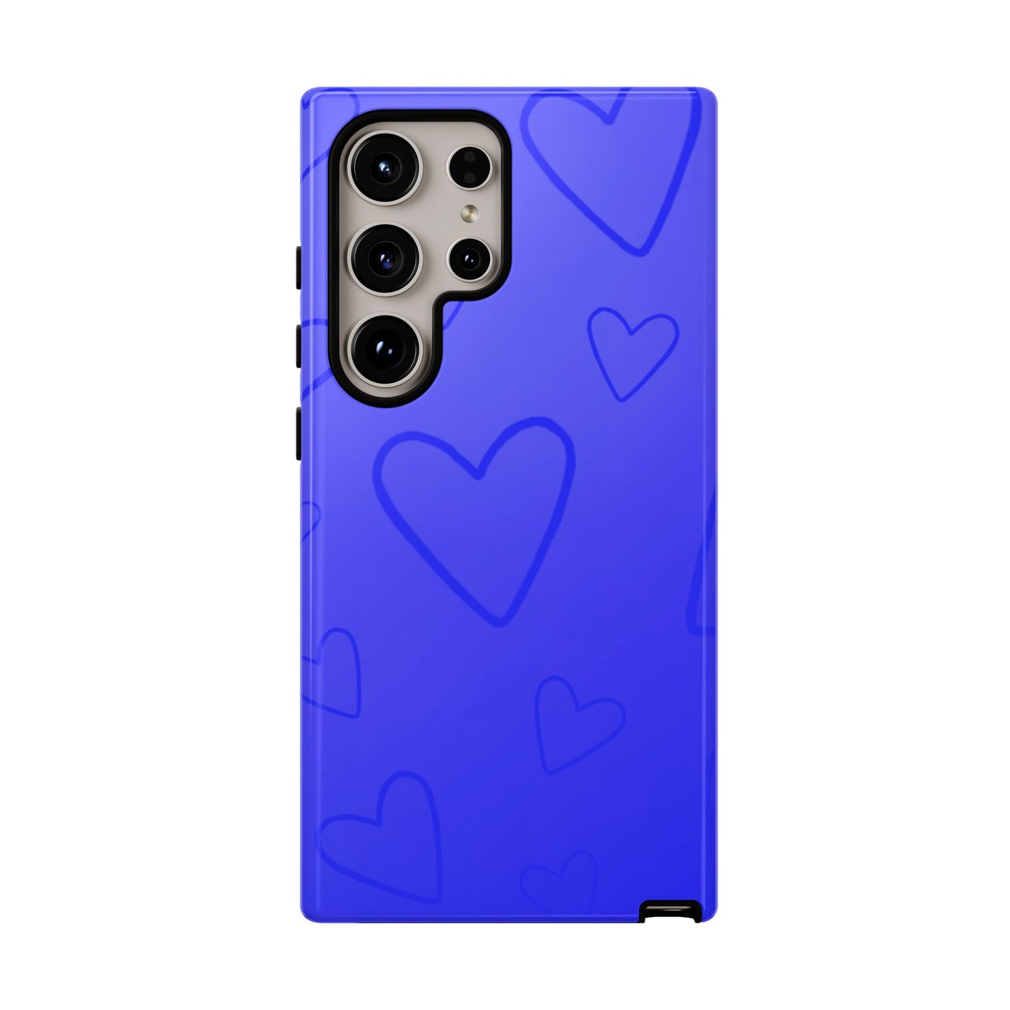 Hearts Blue Tough Cases