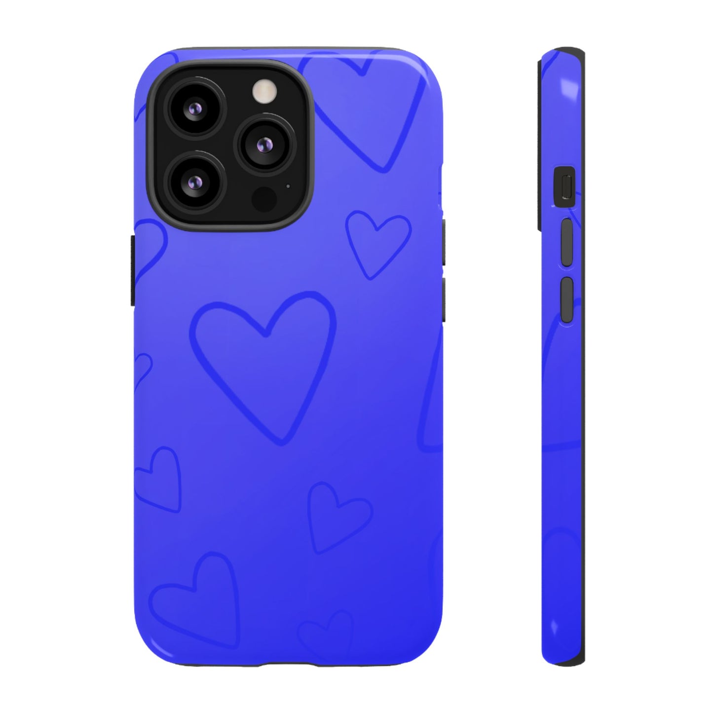 Hearts Blue Tough Cases