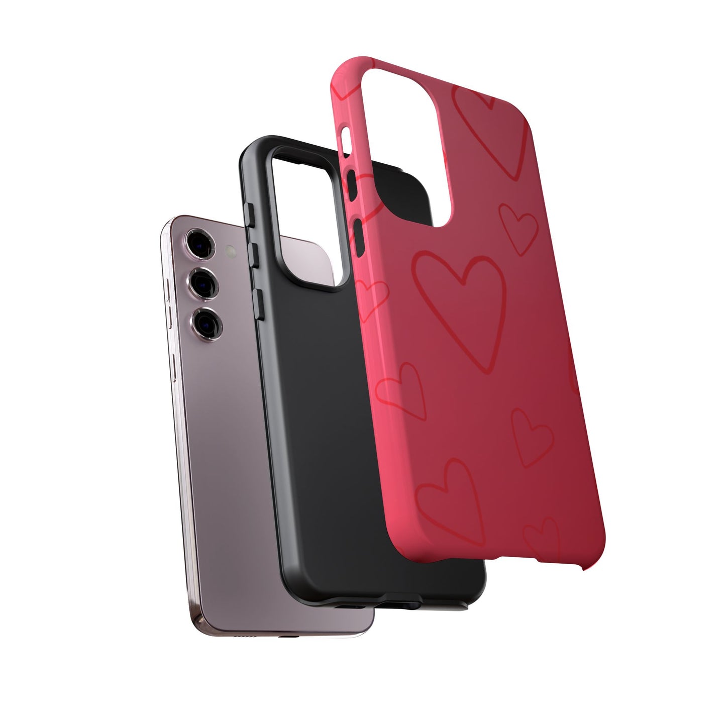 Hearts Red Tough Cases