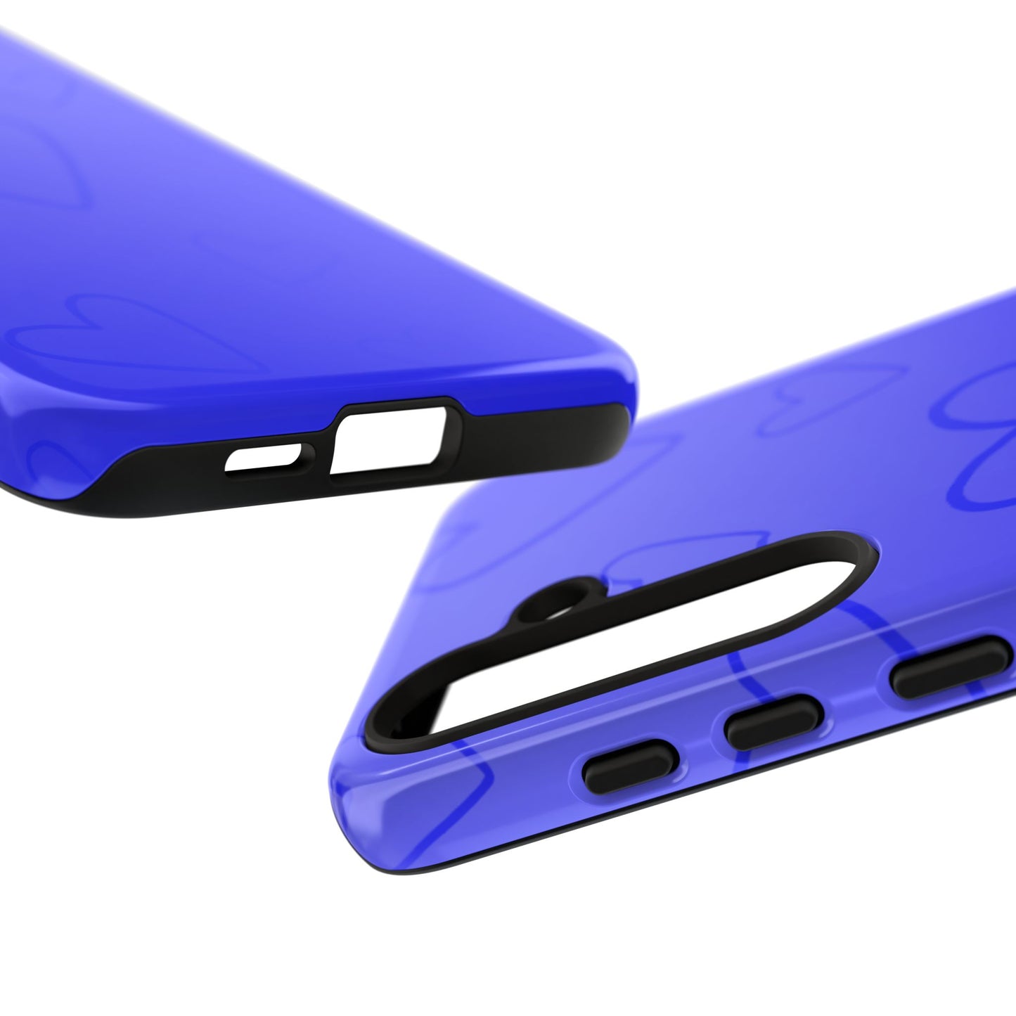 Hearts Blue Tough Cases