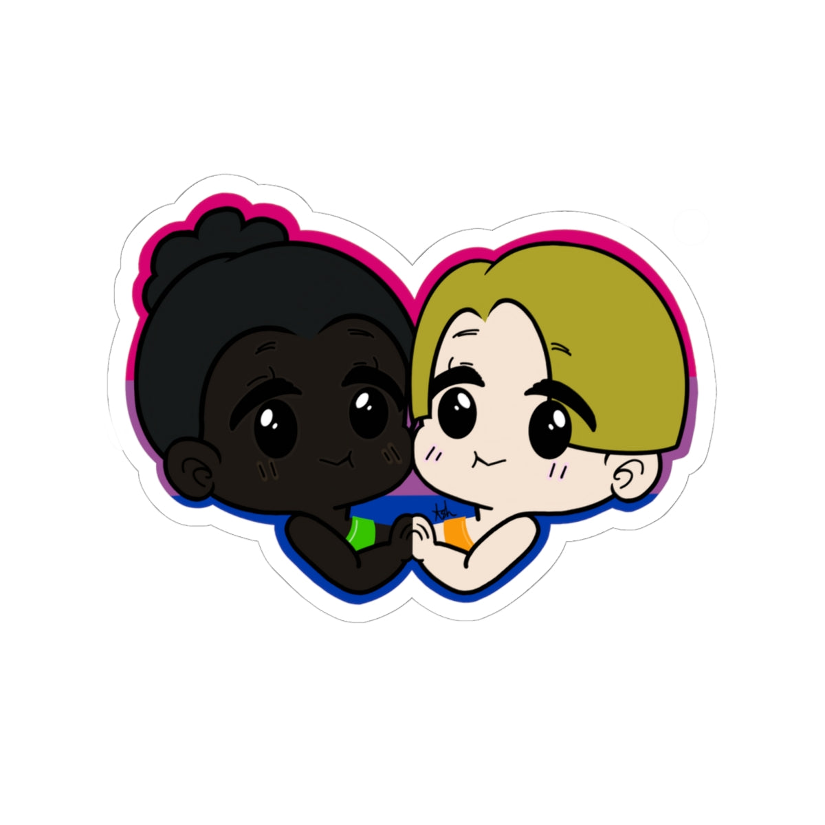 Bisexual Biromantic Lovers Stickers