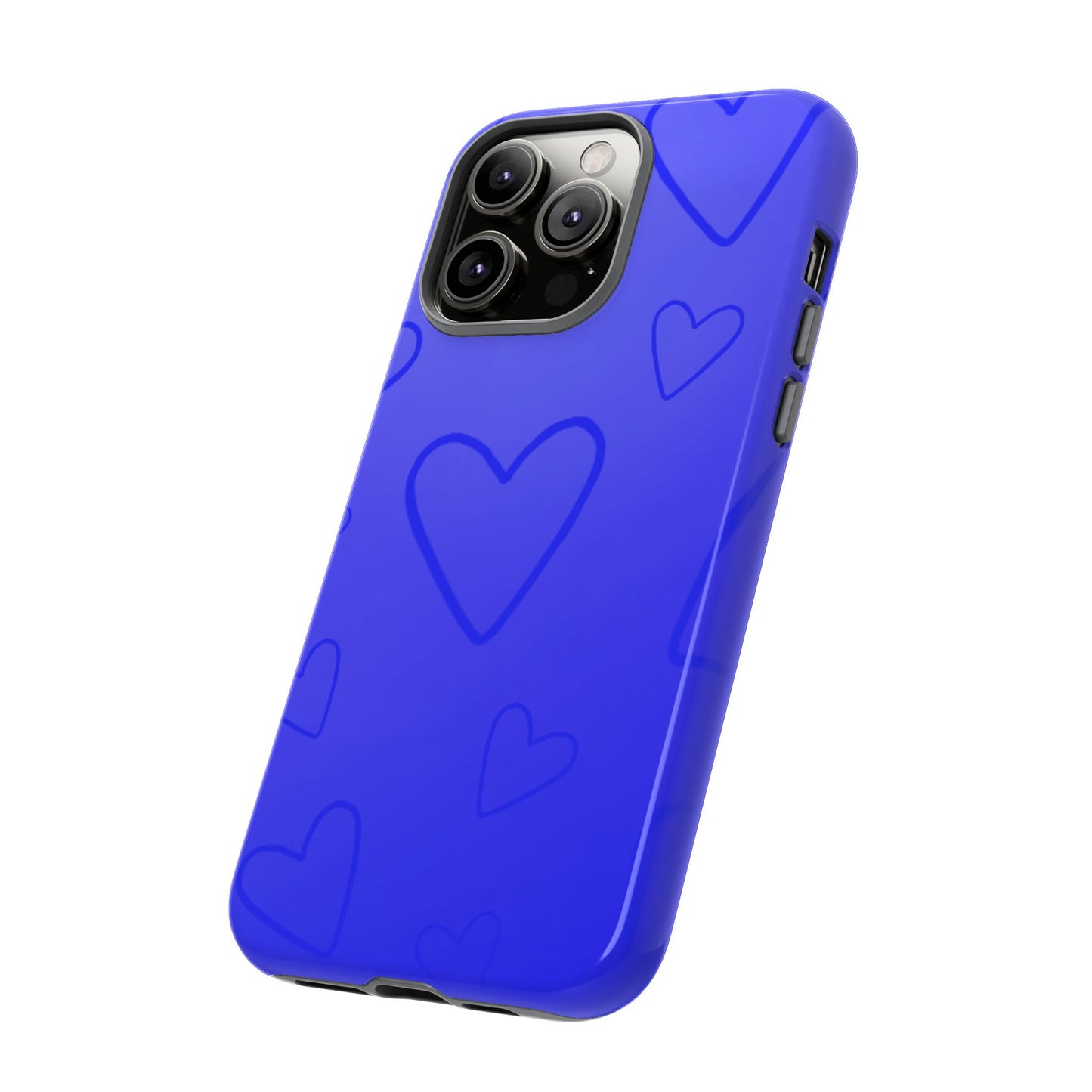 Hearts Blue Tough Cases