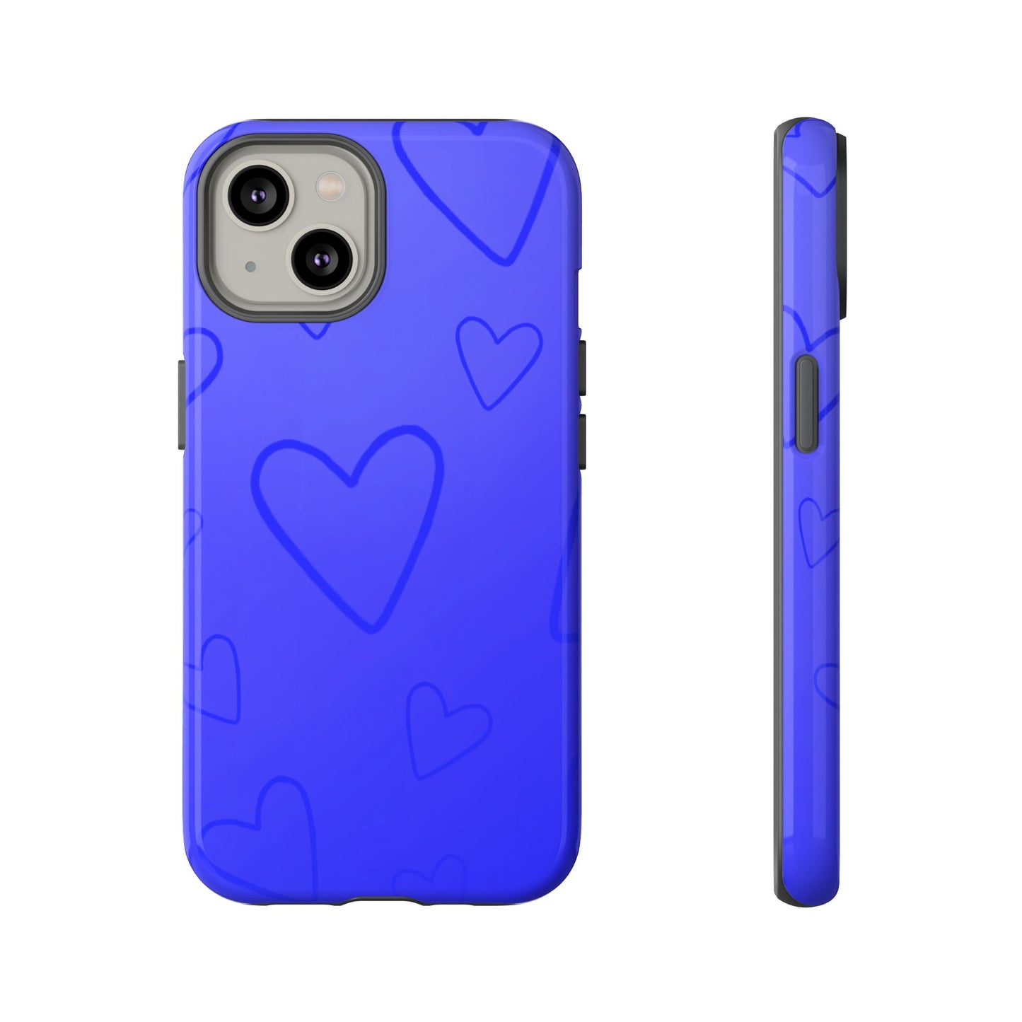 Hearts Blue Tough Cases