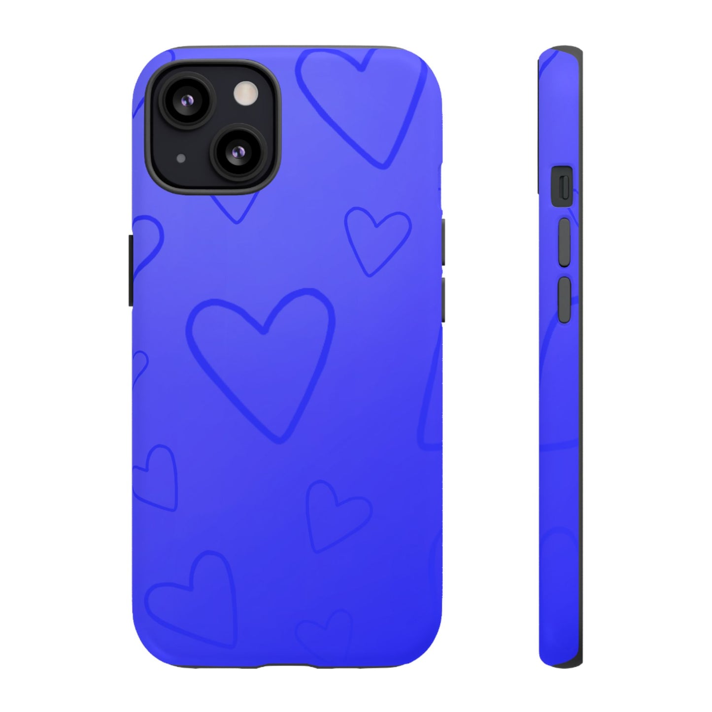 Hearts Blue Tough Cases