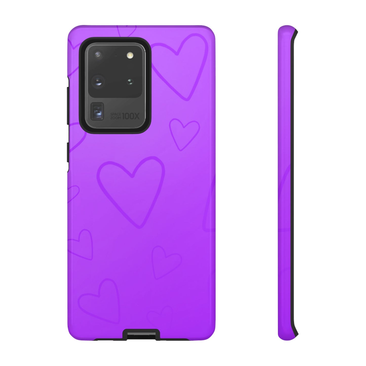 Hearts Purple Tough Cases