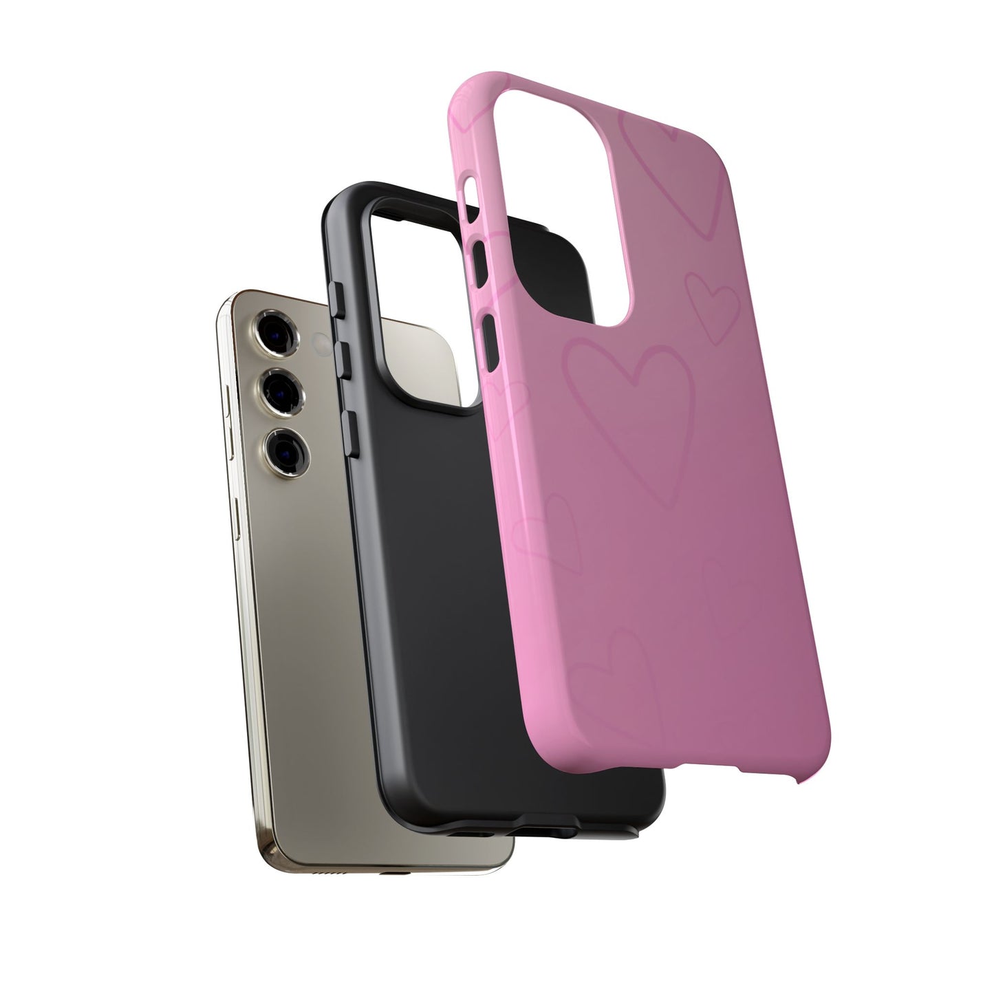 Hearts Pink Tough Cases