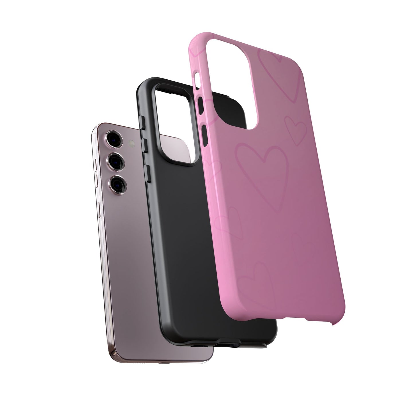 Hearts Pink Tough Cases