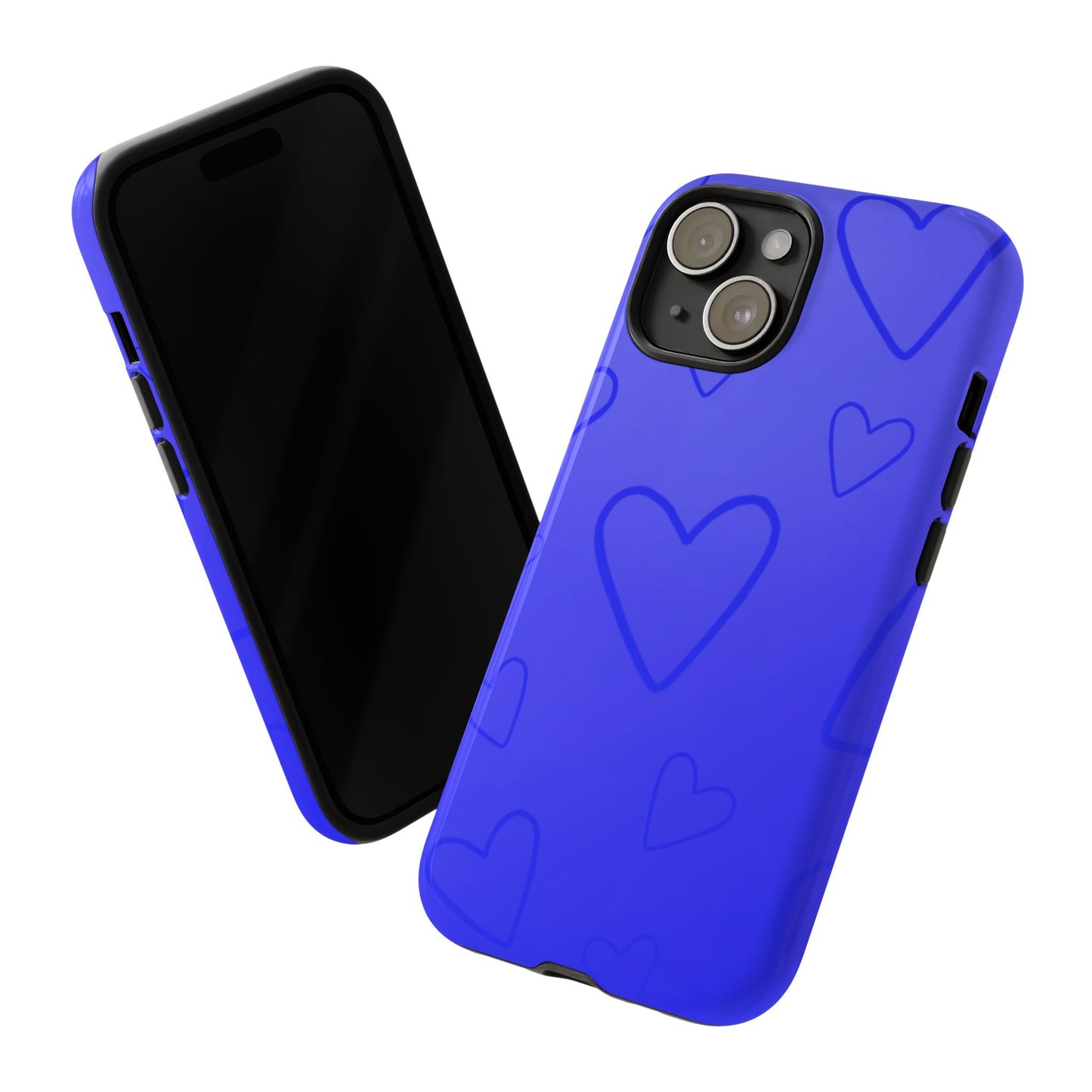 Hearts Blue Tough Cases