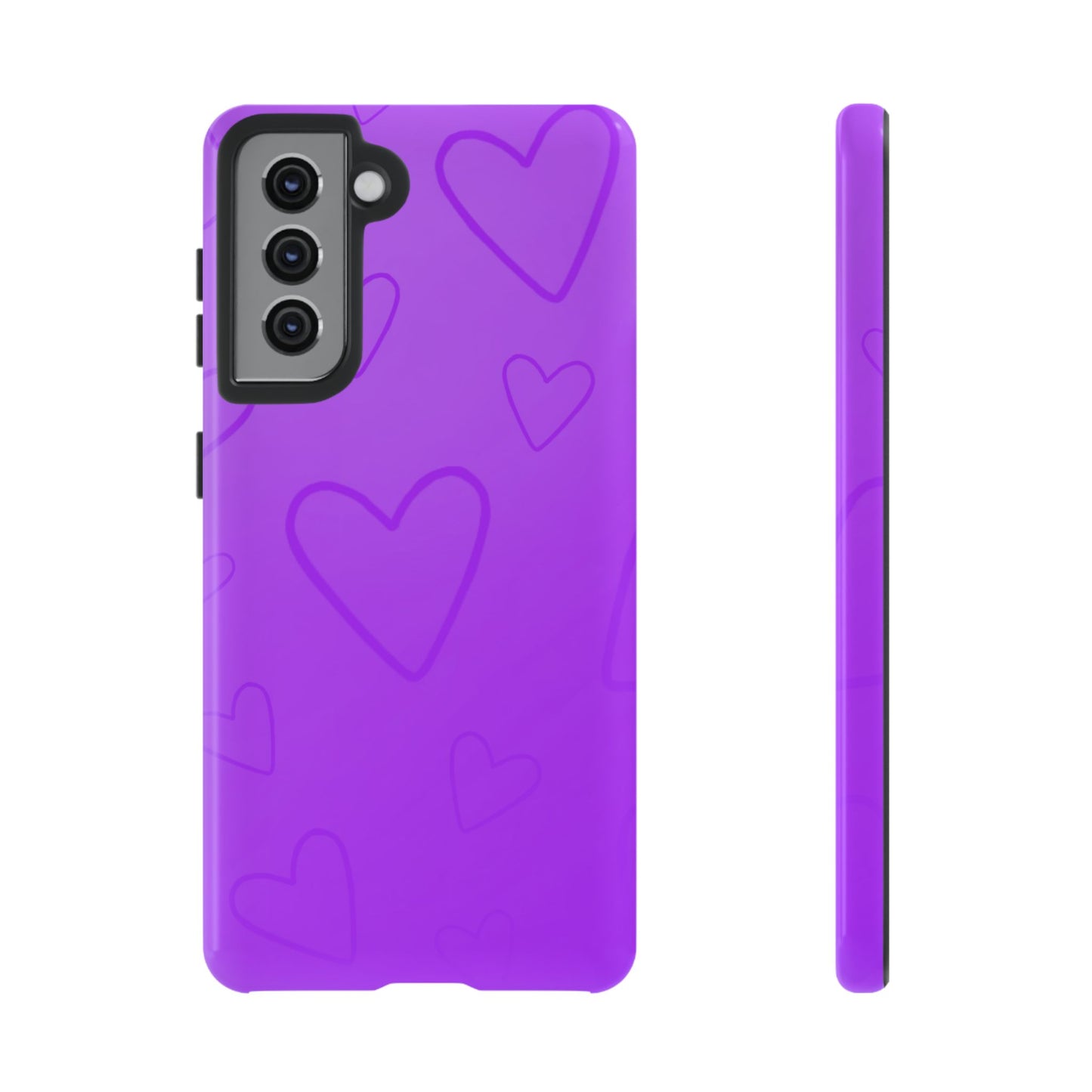 Hearts Purple Tough Cases