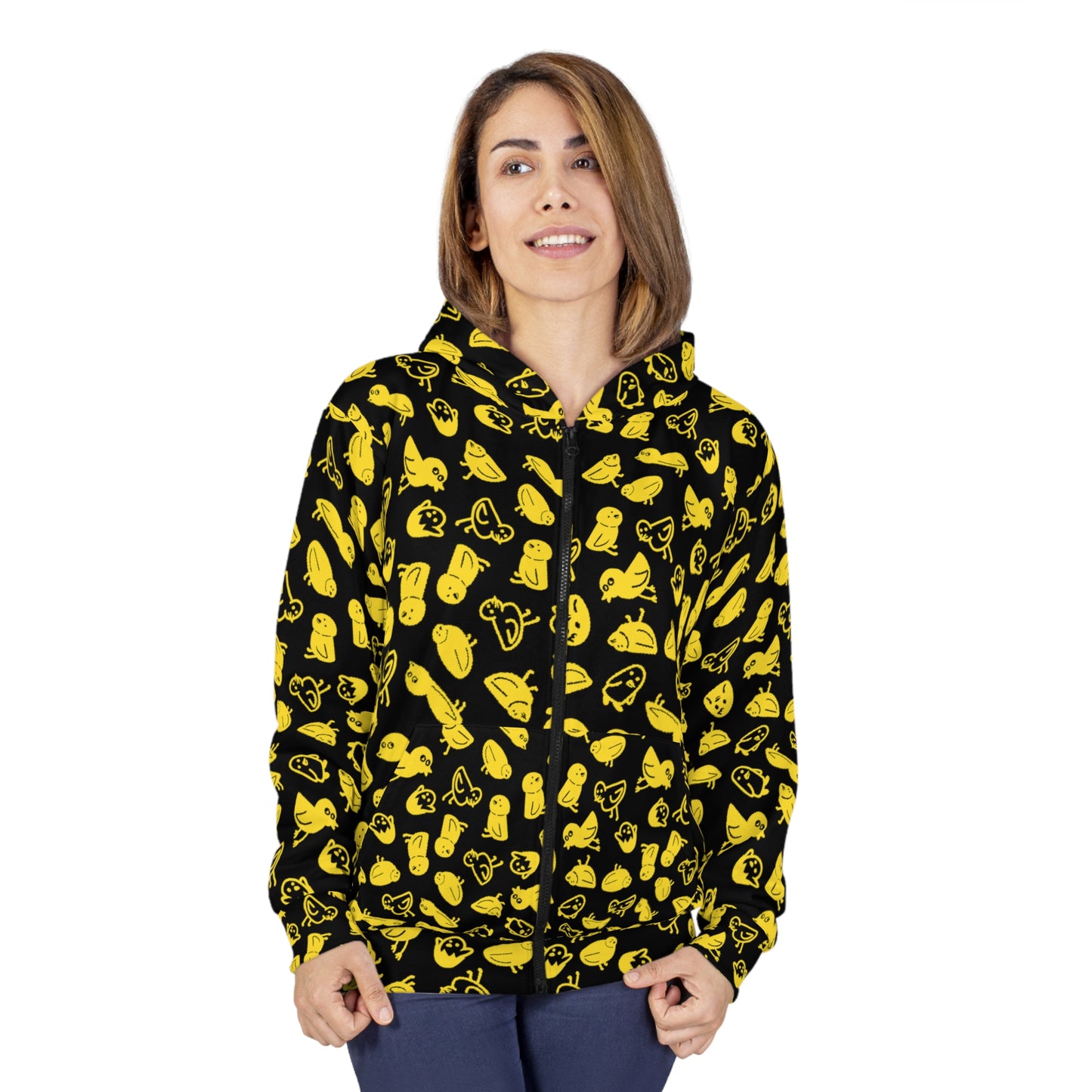 Silly Birds Unisex Zip Hoodie