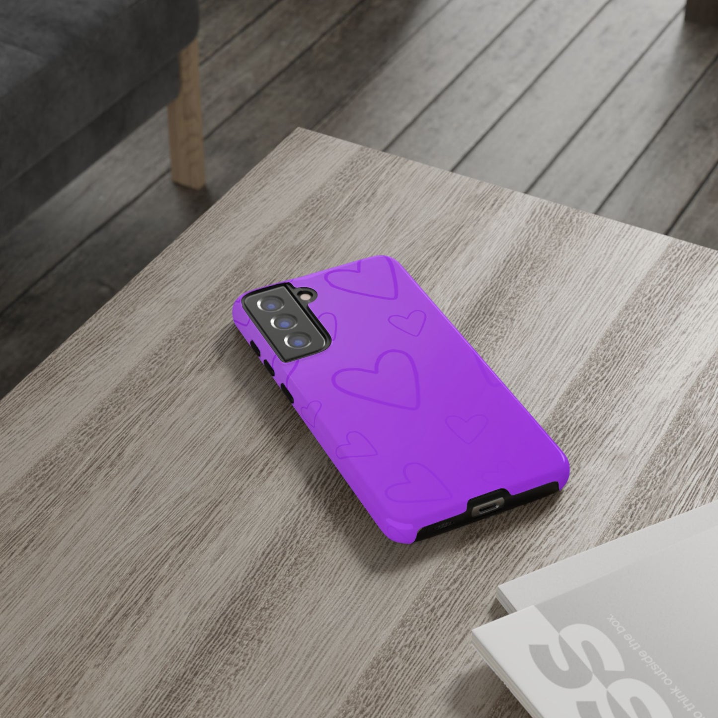 Hearts Purple Tough Cases