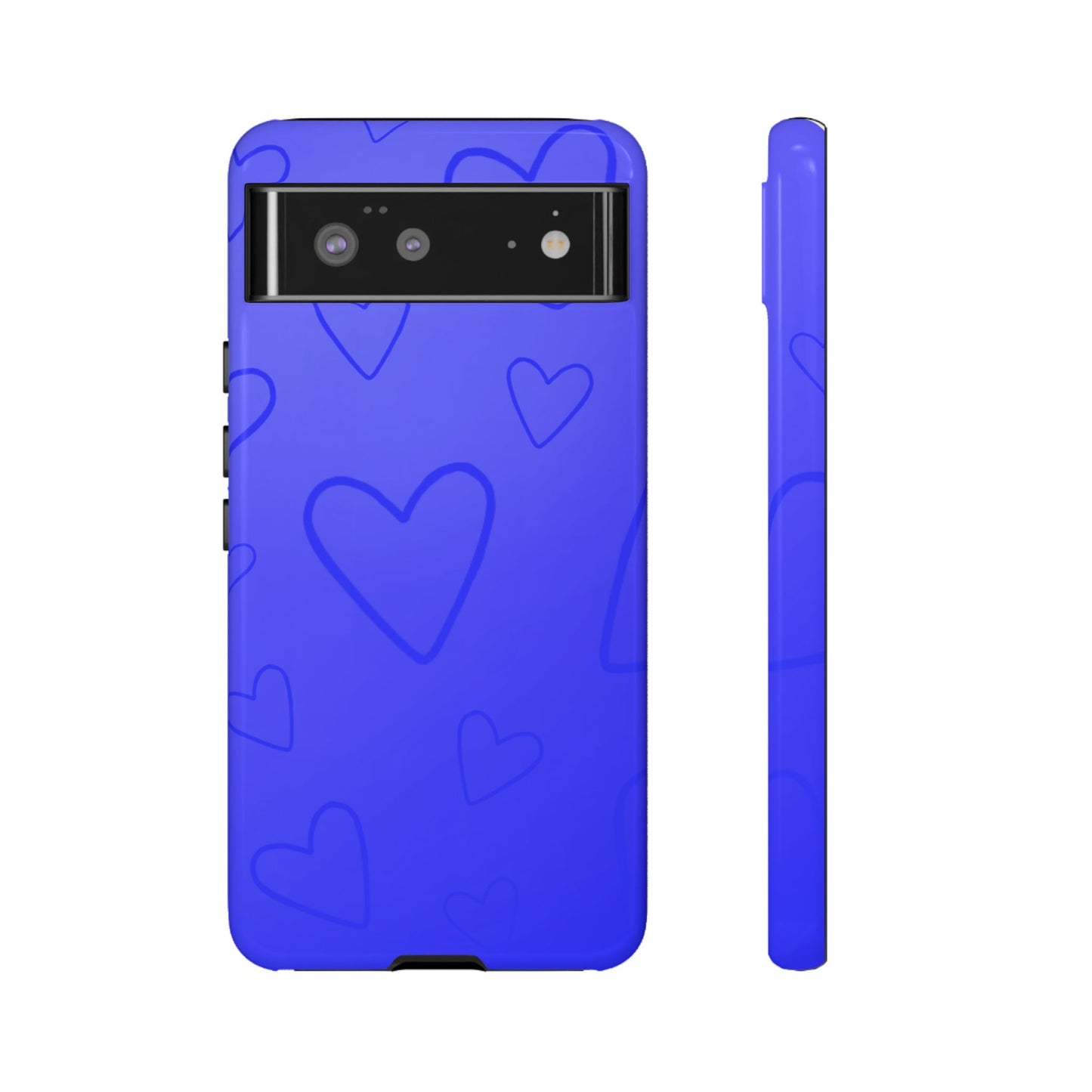 Hearts Blue Tough Cases