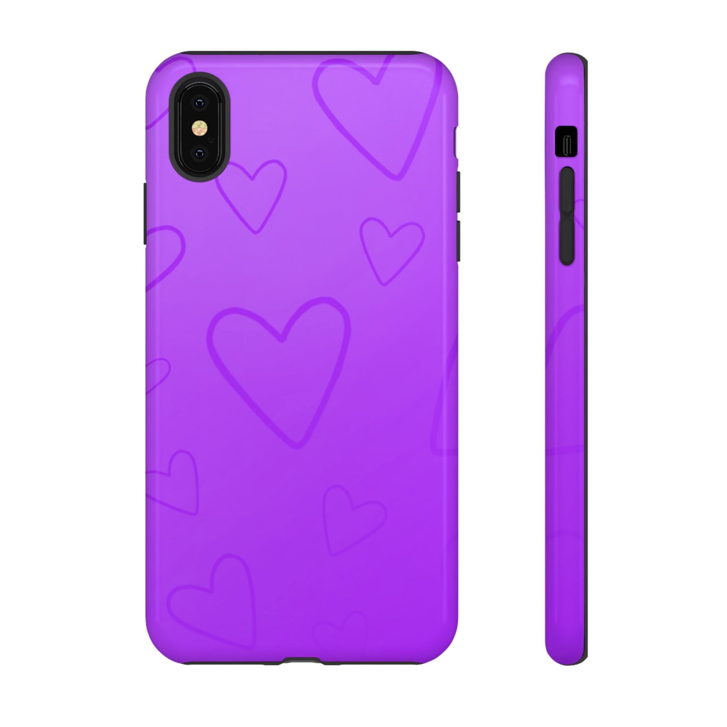 Hearts Purple Tough Cases