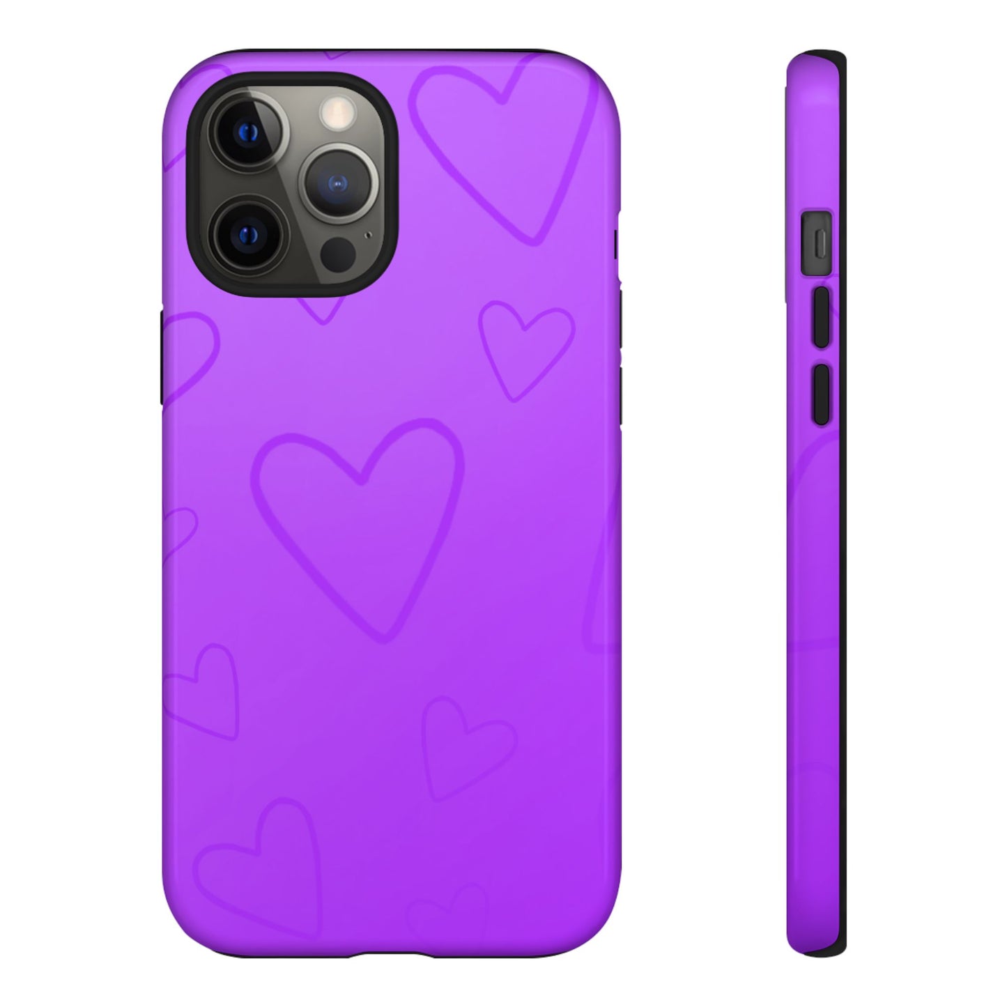 Hearts Purple Tough Cases