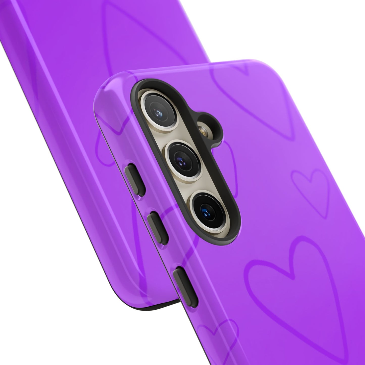 Hearts Purple Tough Cases