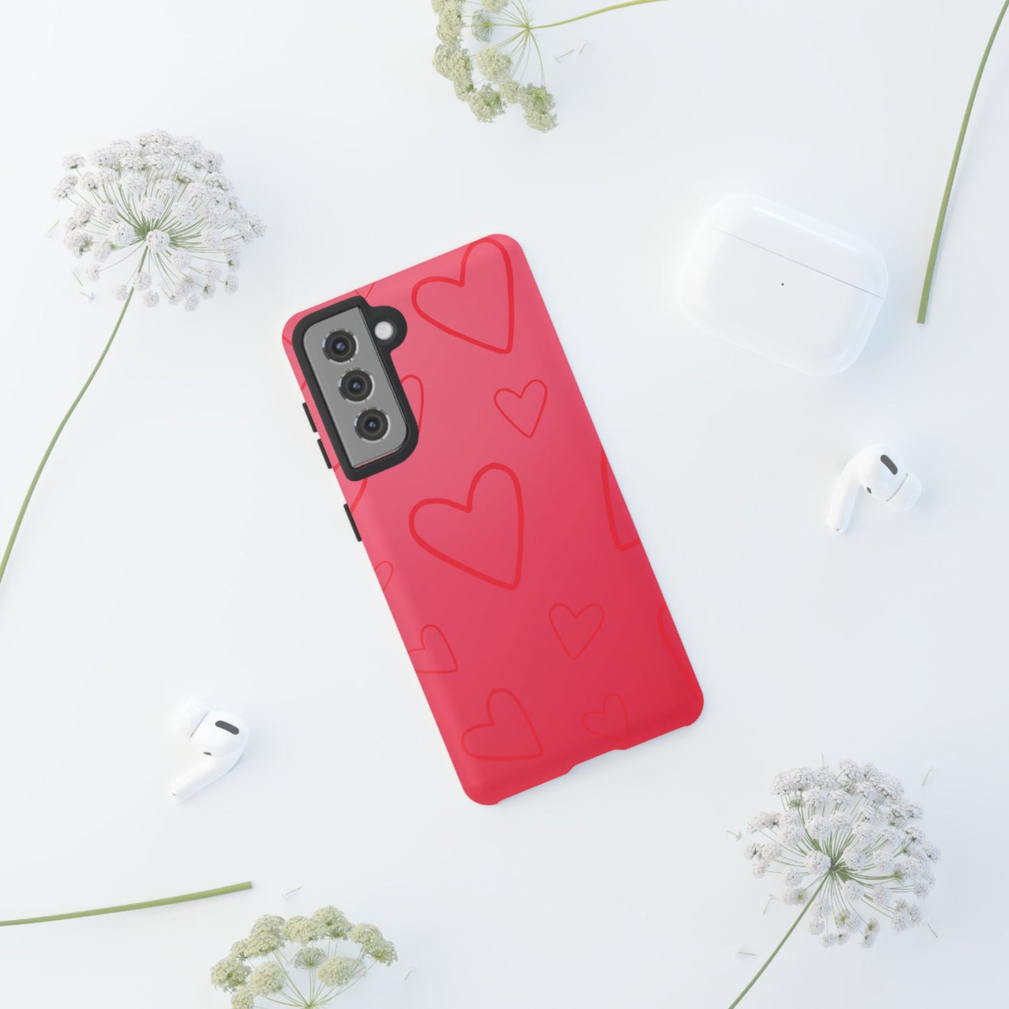 Hearts Red Tough Cases