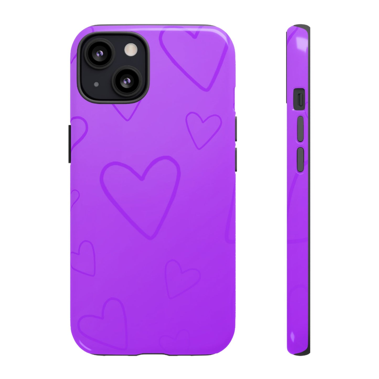 Hearts Purple Tough Cases