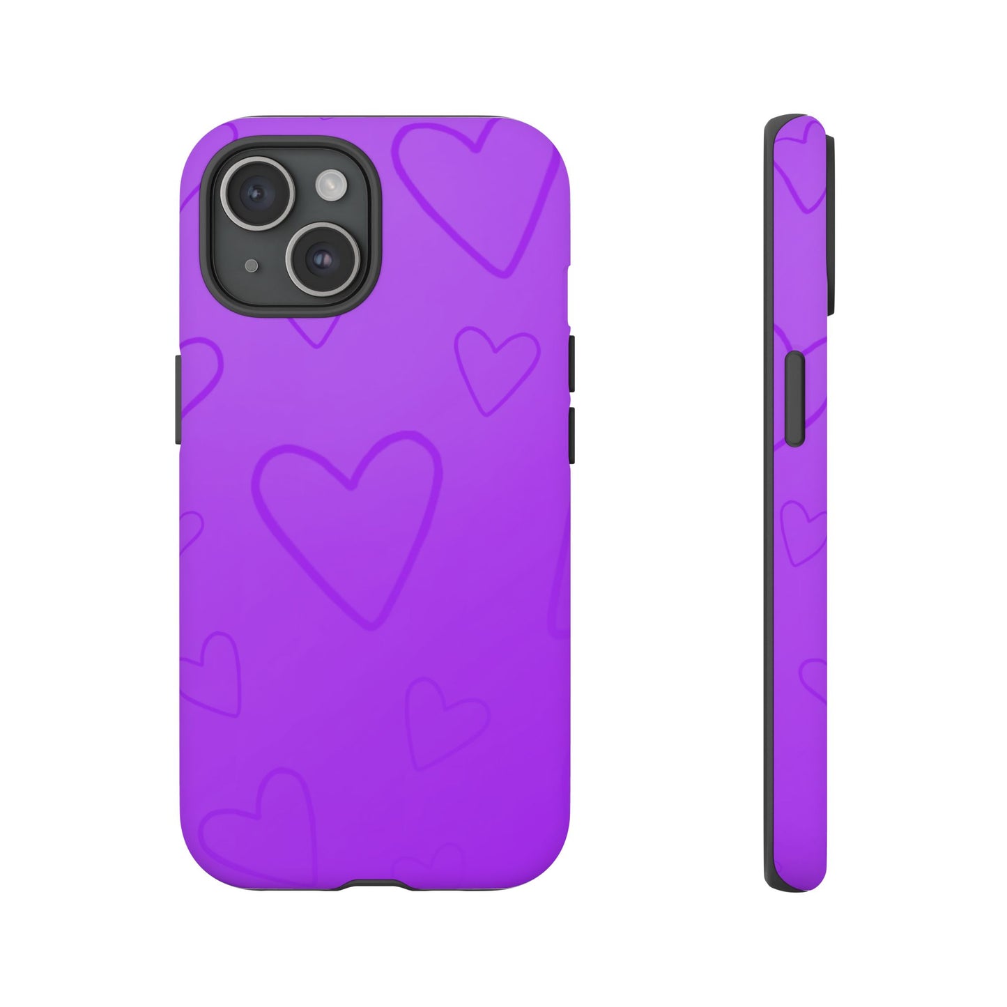 Hearts Purple Tough Cases