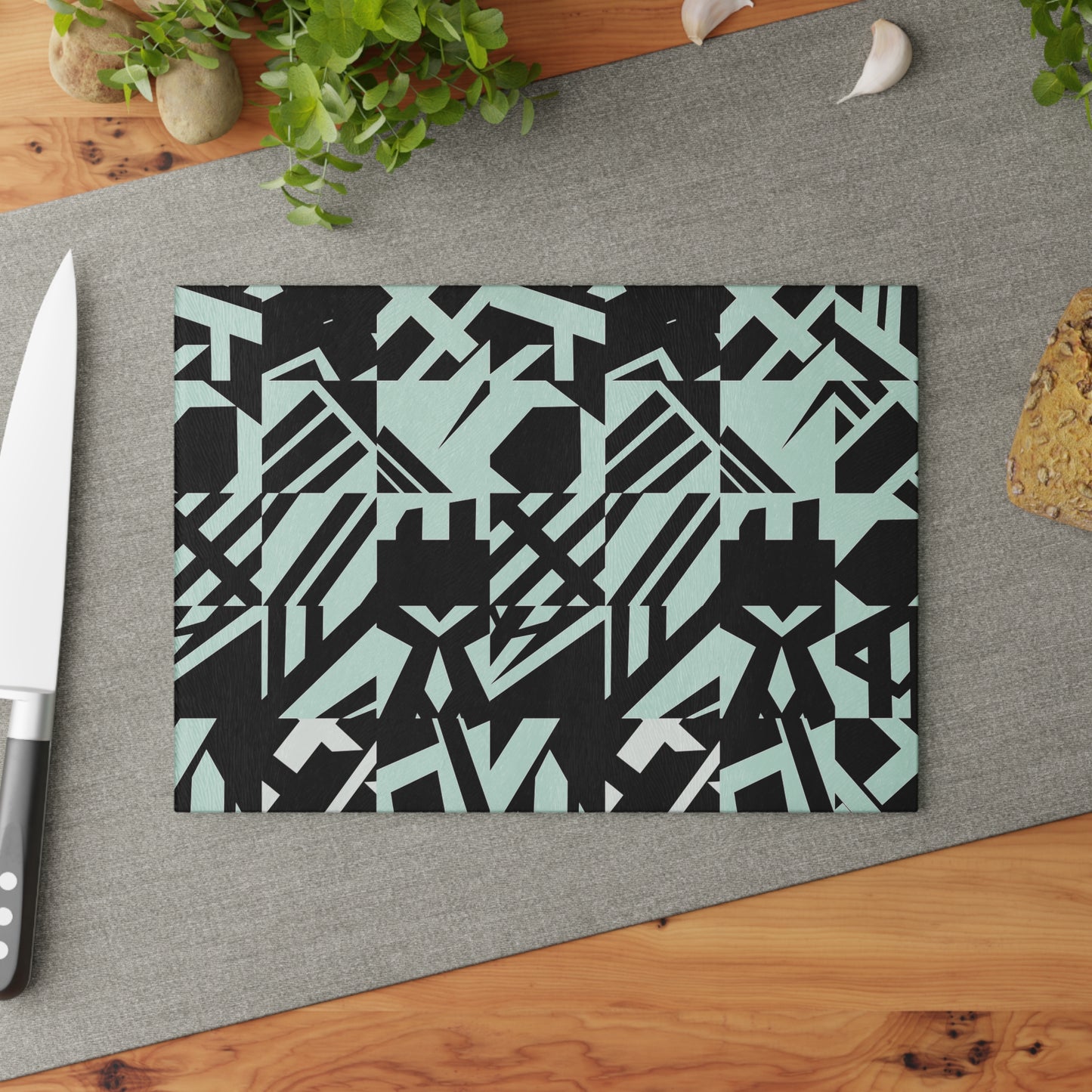 Black and White Glass Cutting Board