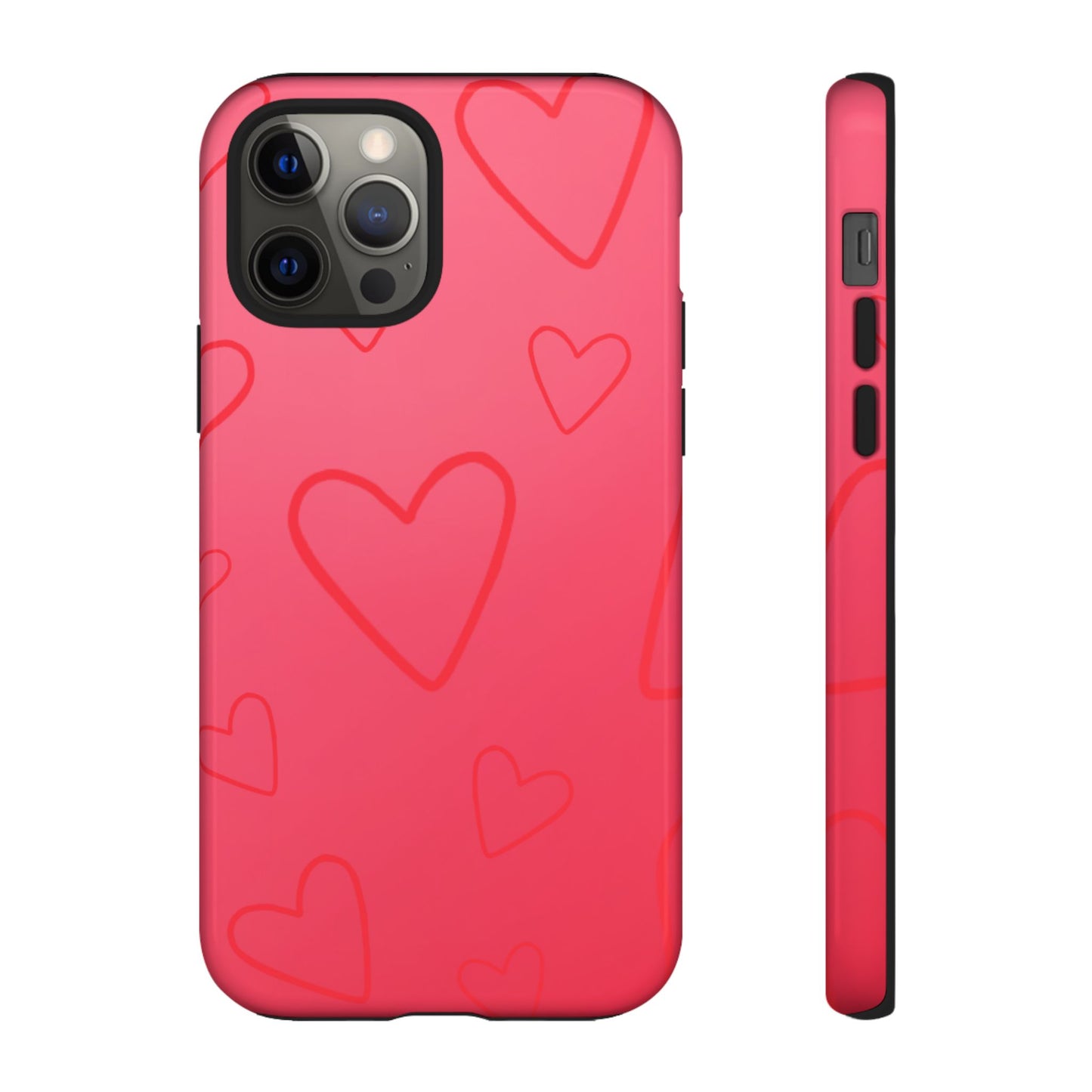 Hearts Red Tough Cases