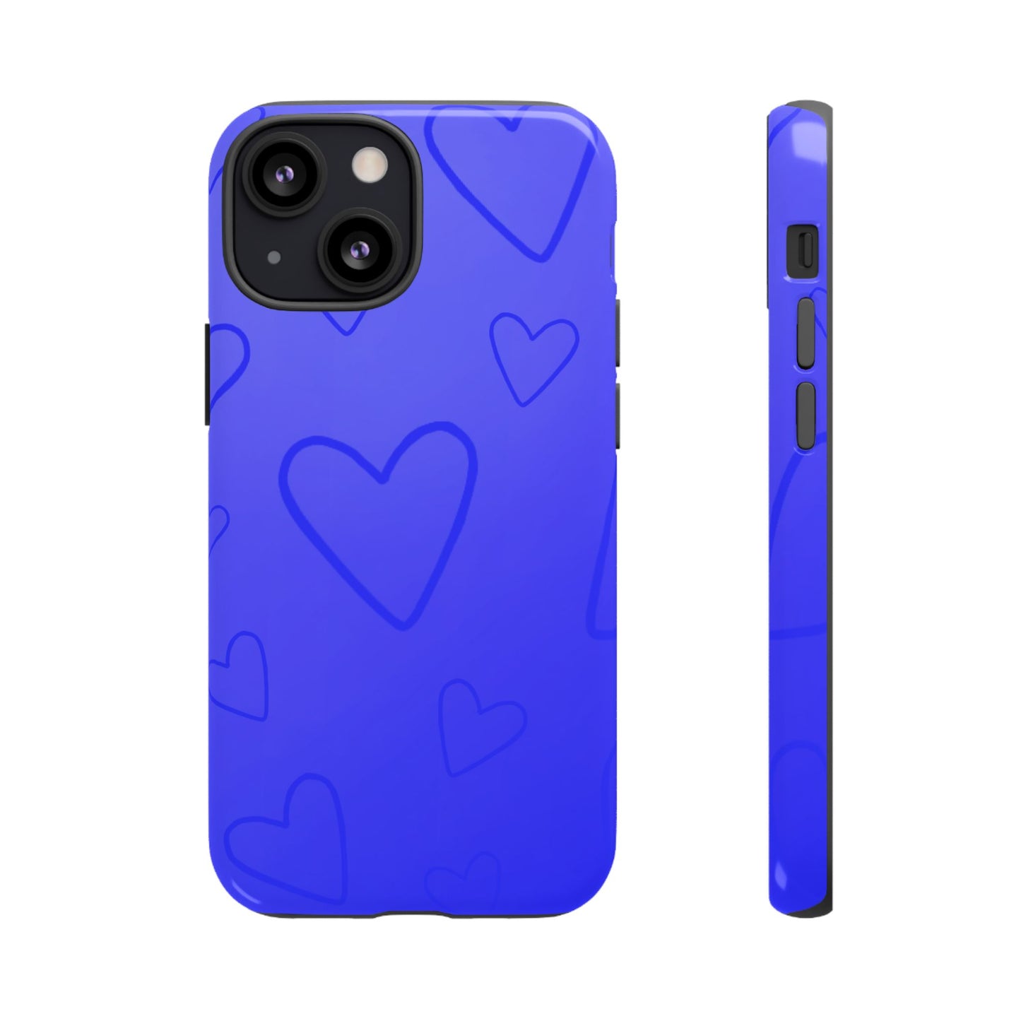 Hearts Blue Tough Cases