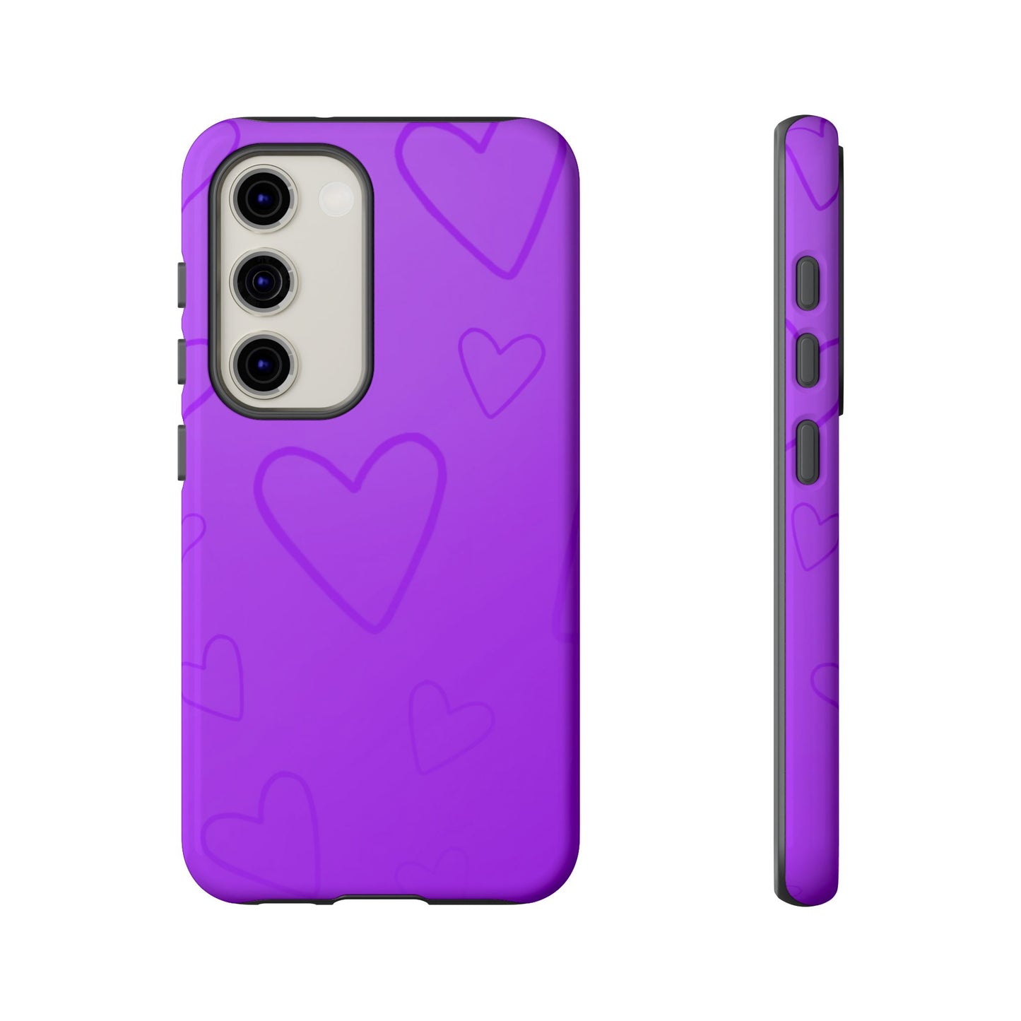 Hearts Purple Tough Cases