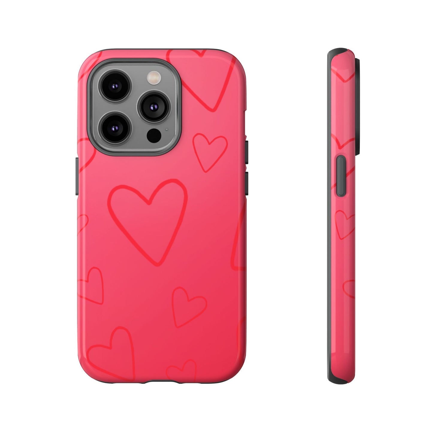 Hearts Red Tough Cases