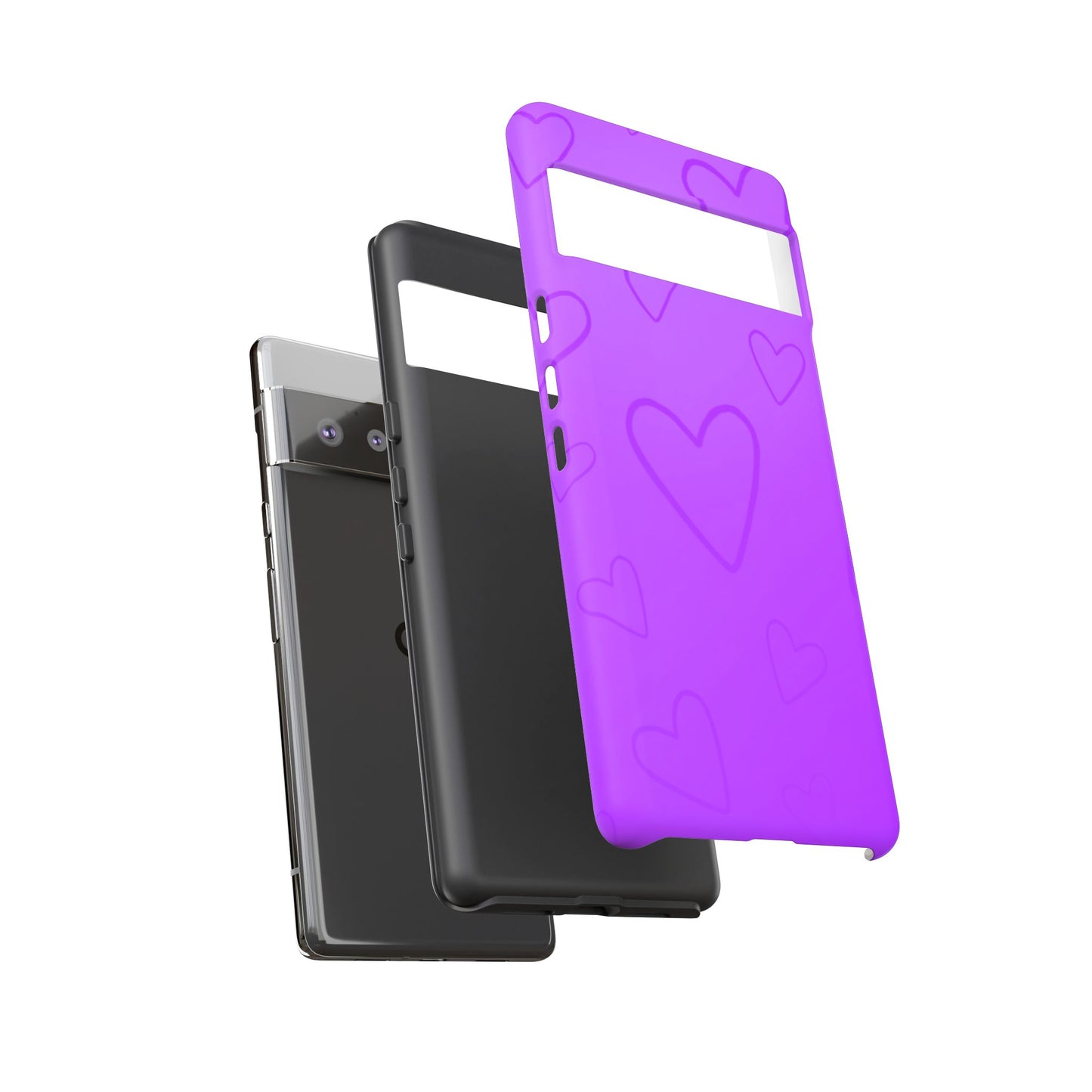 Hearts Purple Tough Cases