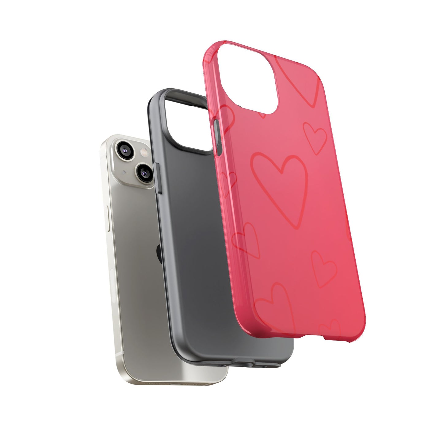 Hearts Red Tough Cases