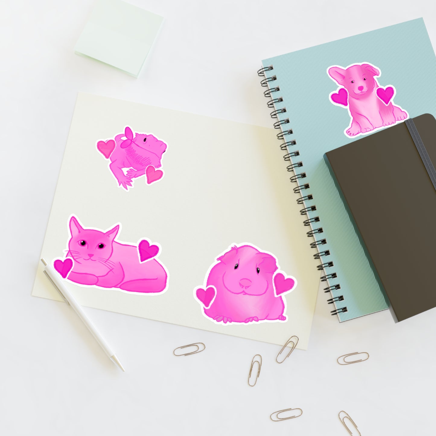 Pink Pet Sticker Sheets