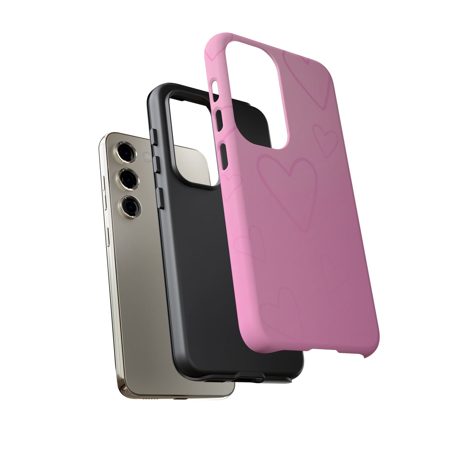 Hearts Pink Tough Cases