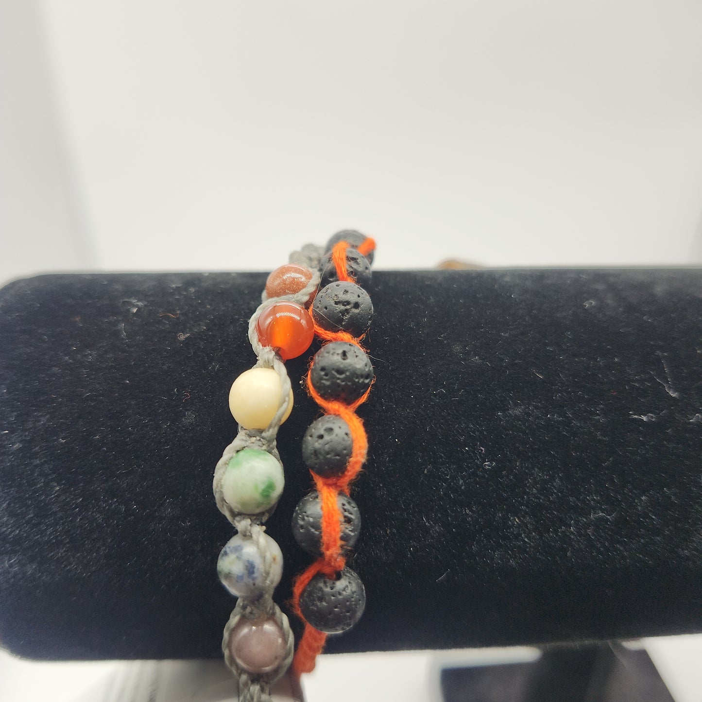 Spiral Woven Gemstone Bracelets