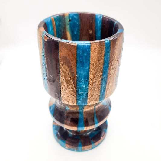 Decorative Wood & Resin Chalice: Home or Altar Decor