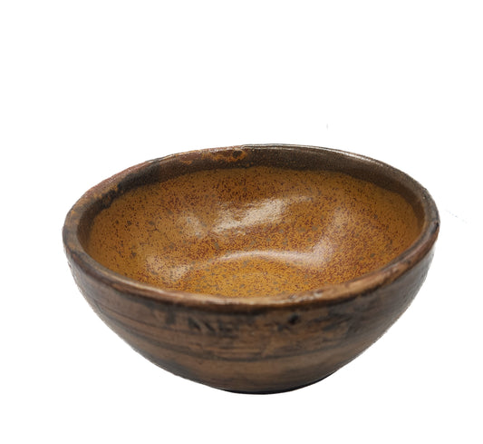 Brown Ceramic Bowl: Rustic Home Decor