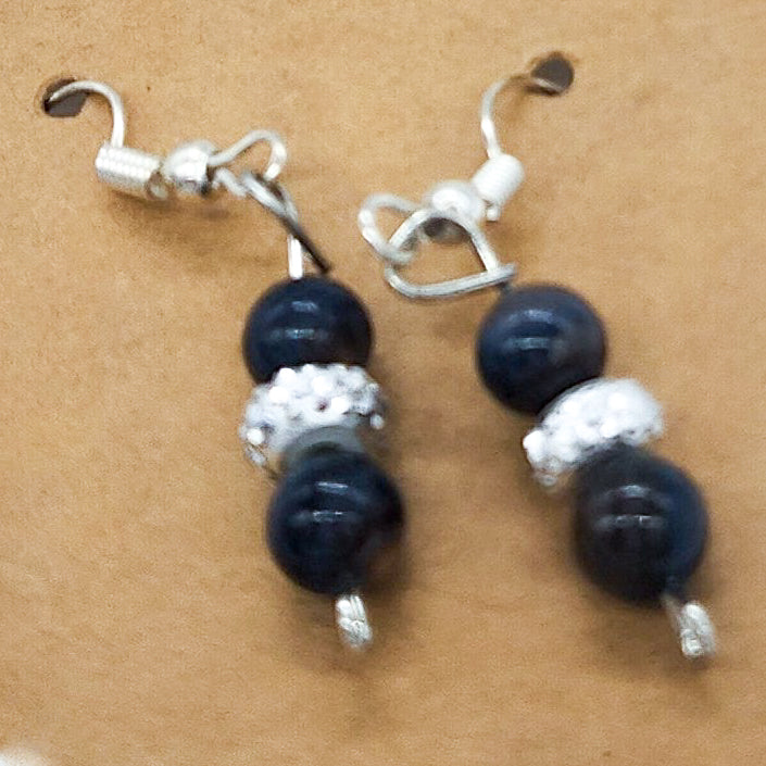 Gemstone & Saucer Bead Earrings