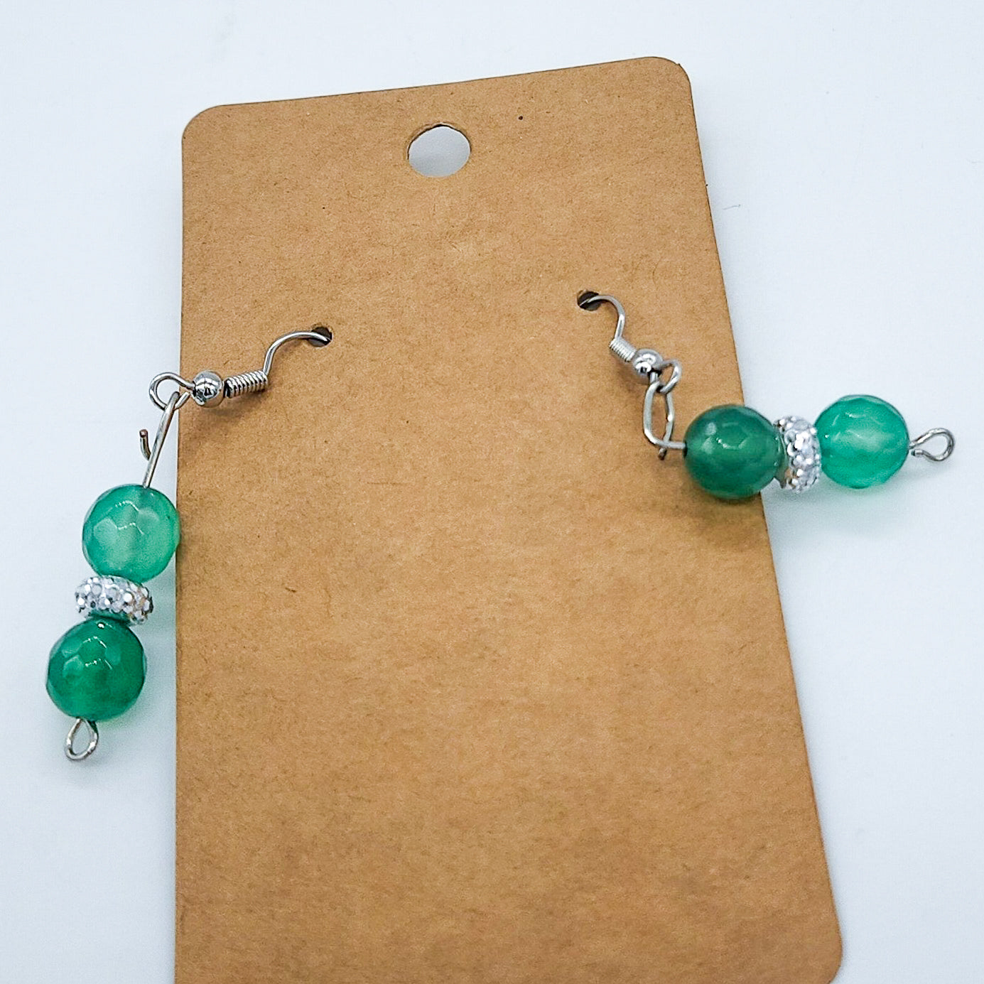 Gemstone & Saucer Bead Earrings