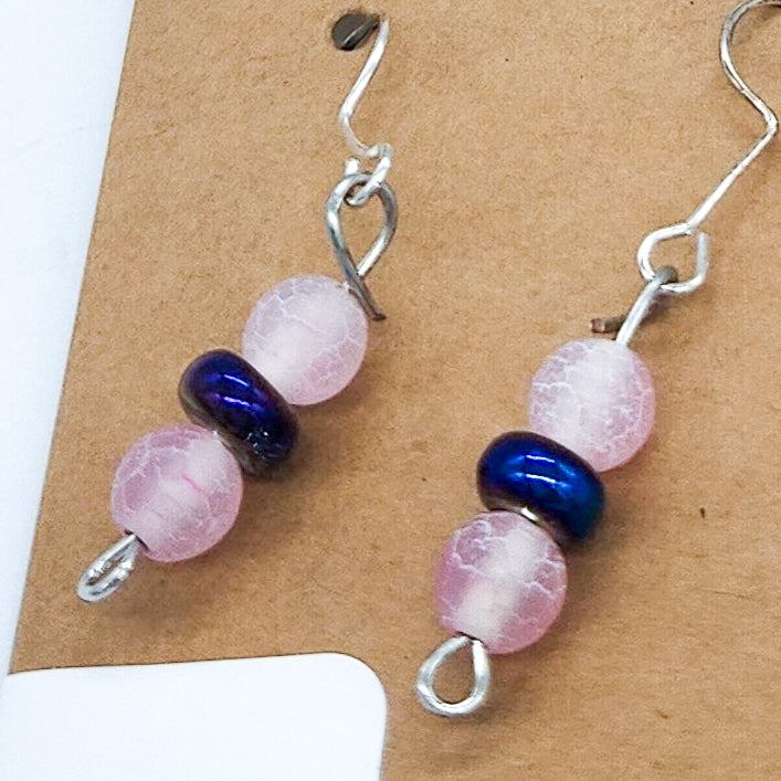 Gemstone & Saucer Bead Earrings