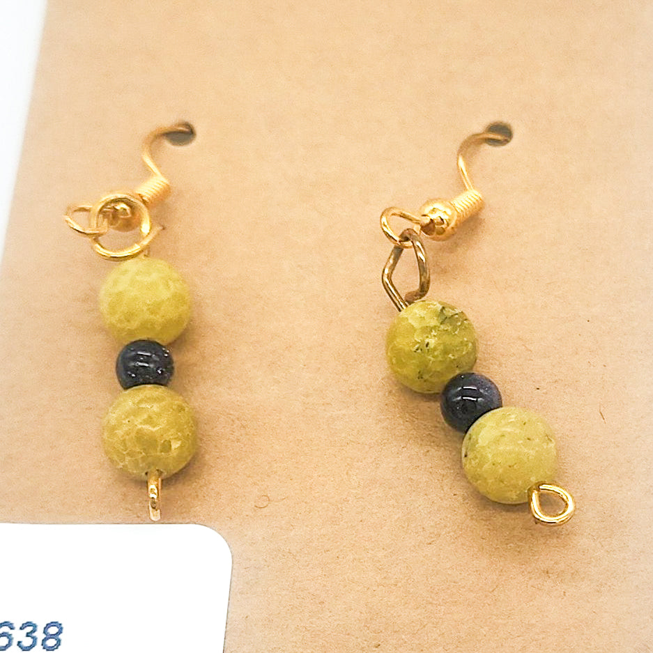 Gemstone and Glass Earrings