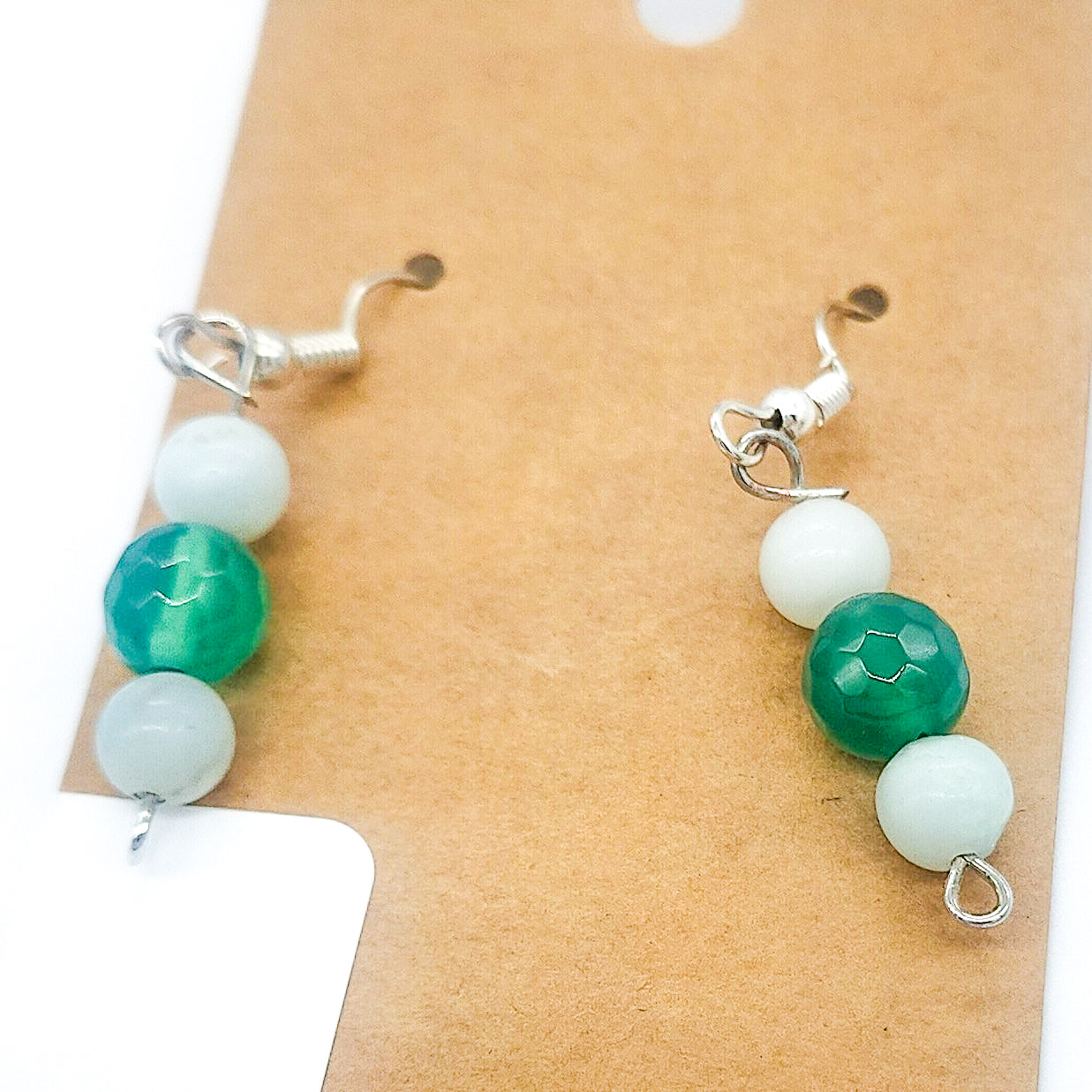 Gemstone and Glass Earrings