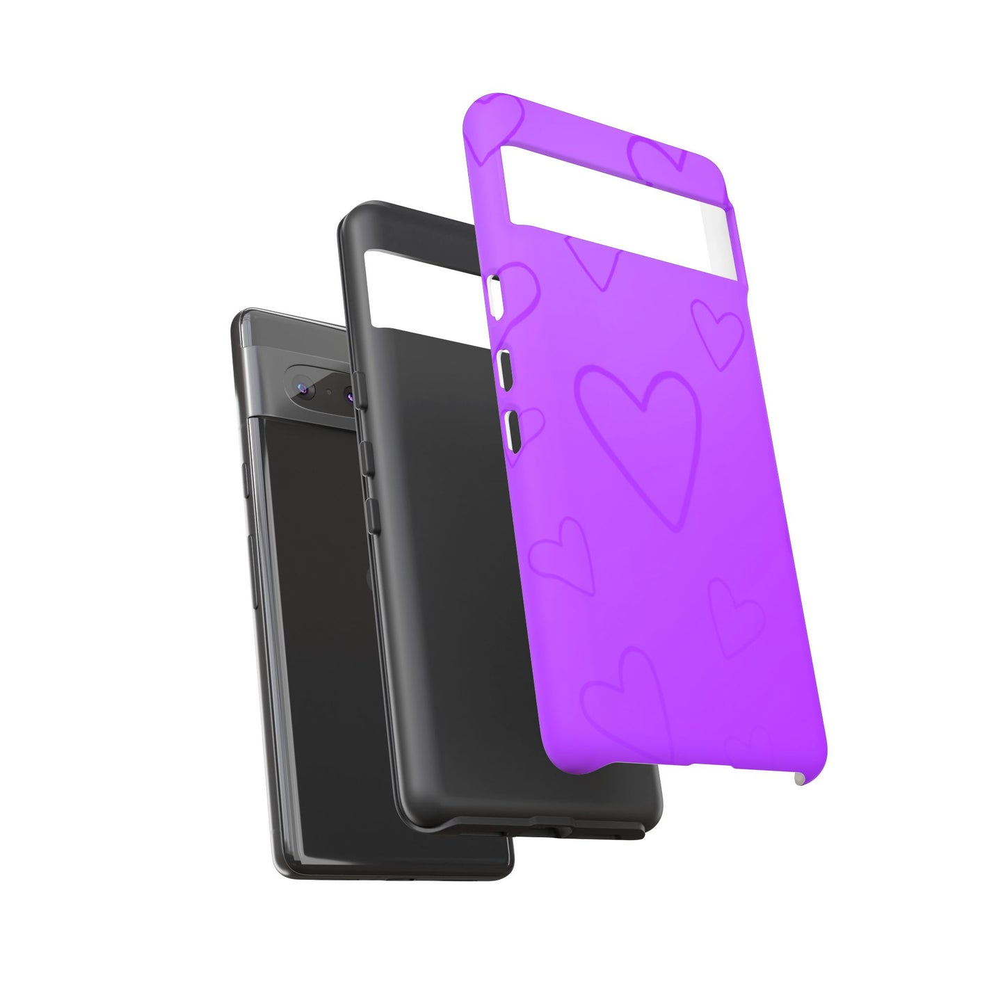 Hearts Purple Tough Cases