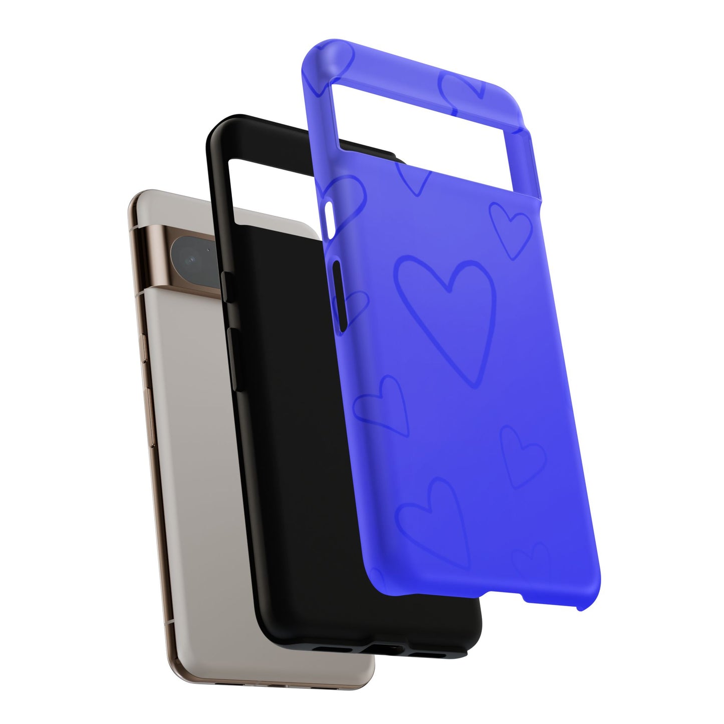 Hearts Blue Tough Cases