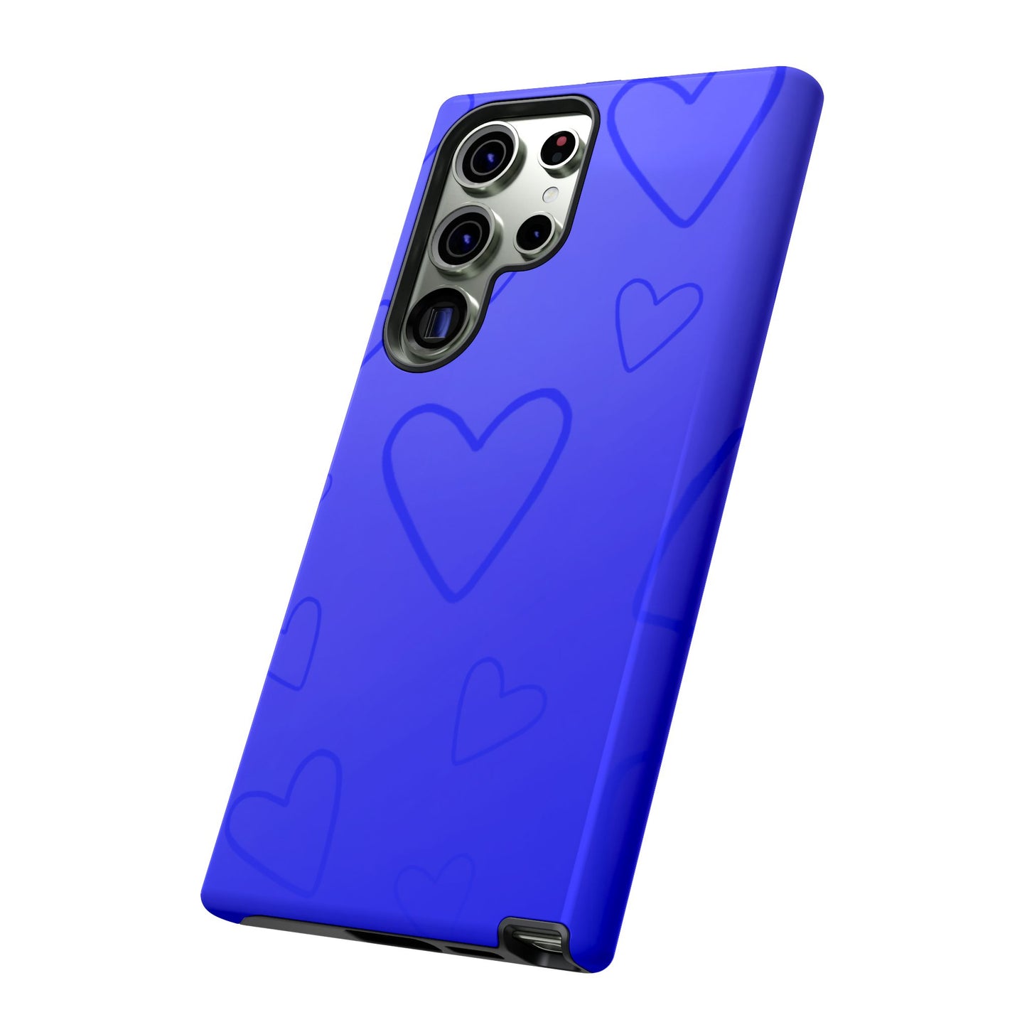 Hearts Blue Tough Cases