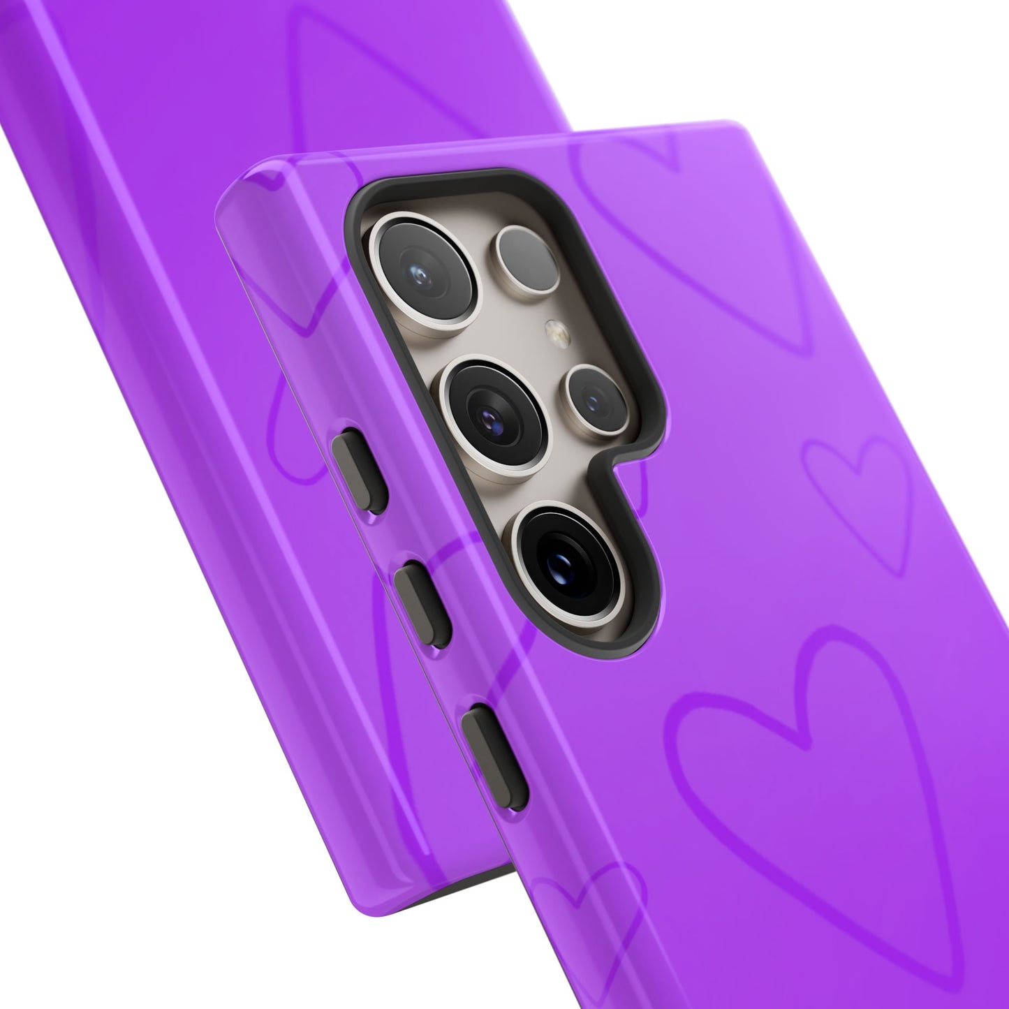 Hearts Purple Tough Cases