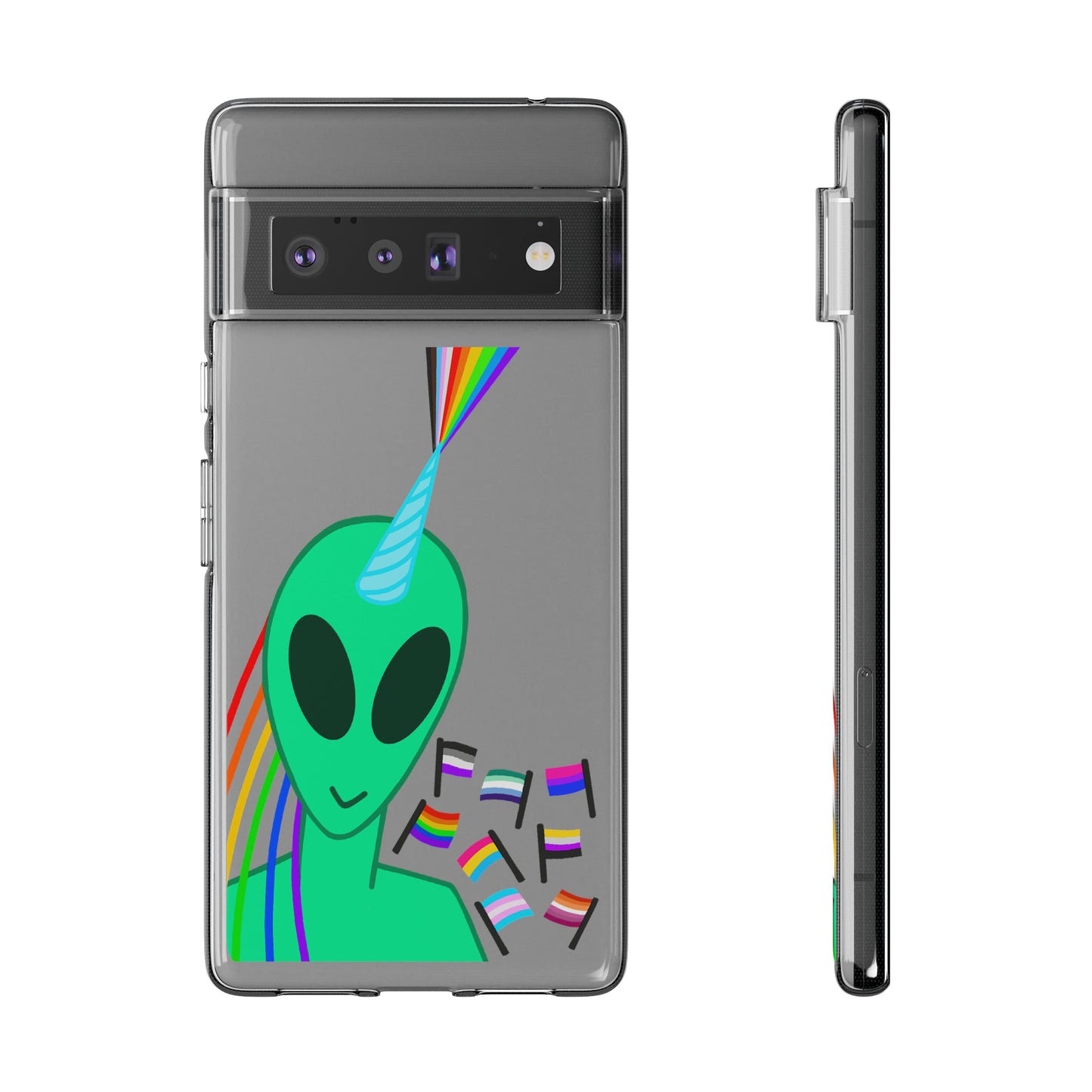 Gay Alien Clear Soft Phone Cases