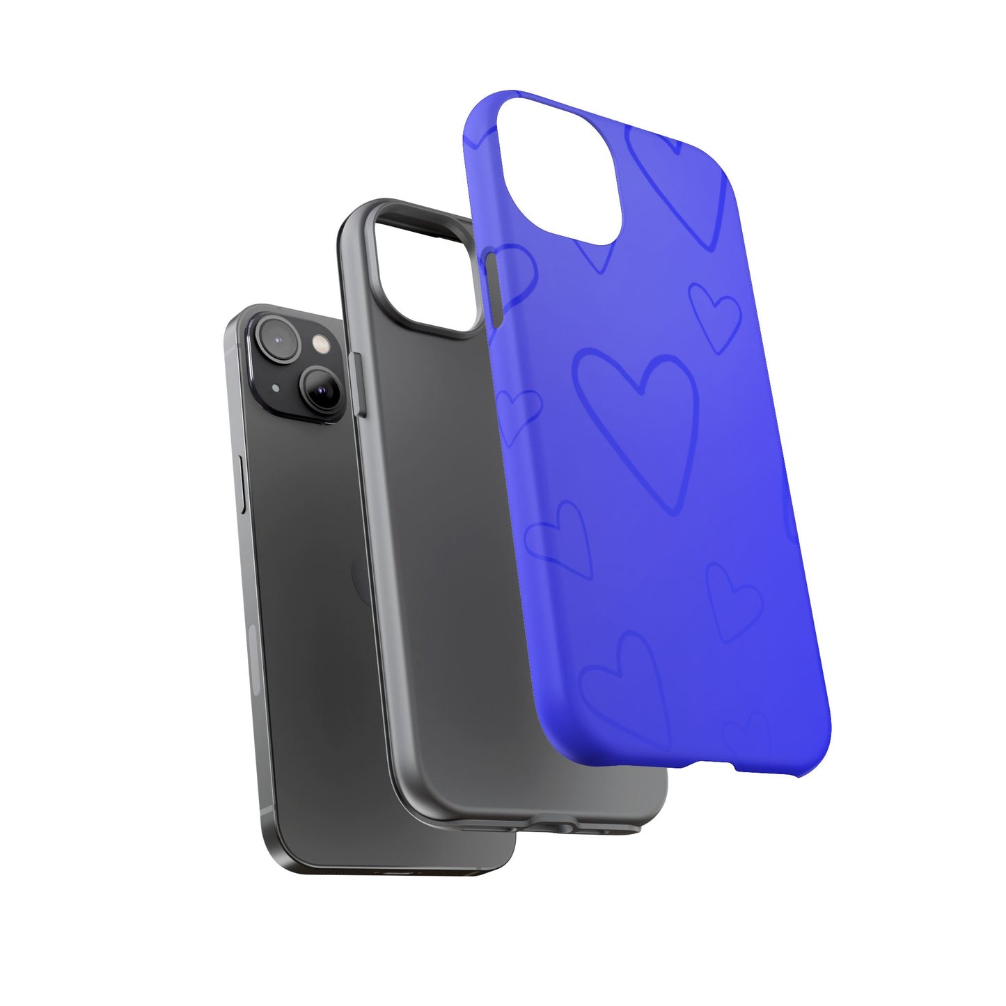 Hearts Blue Tough Cases