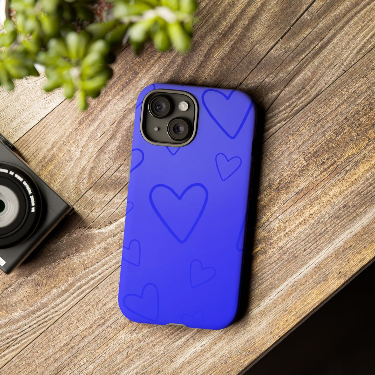 Hearts Blue Tough Cases