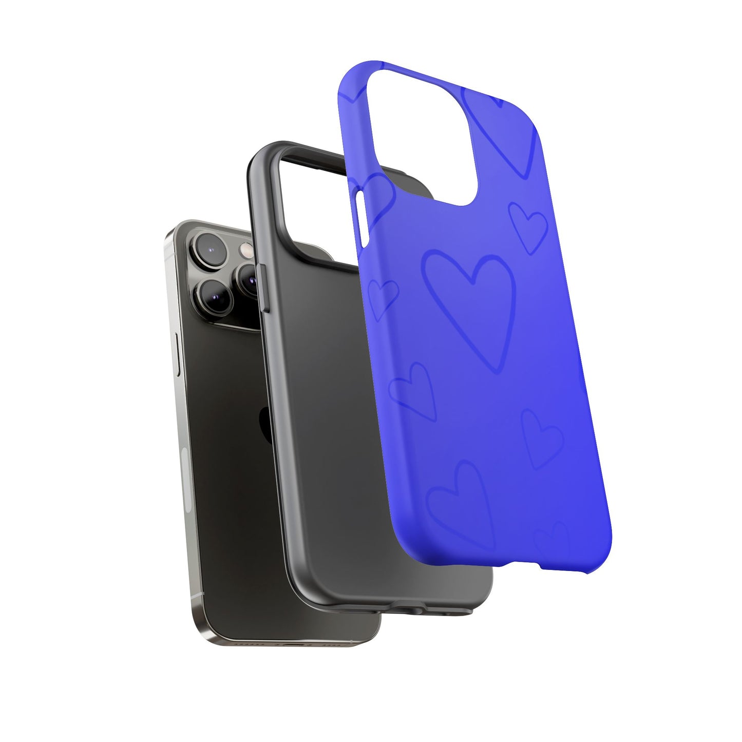 Hearts Blue Tough Cases