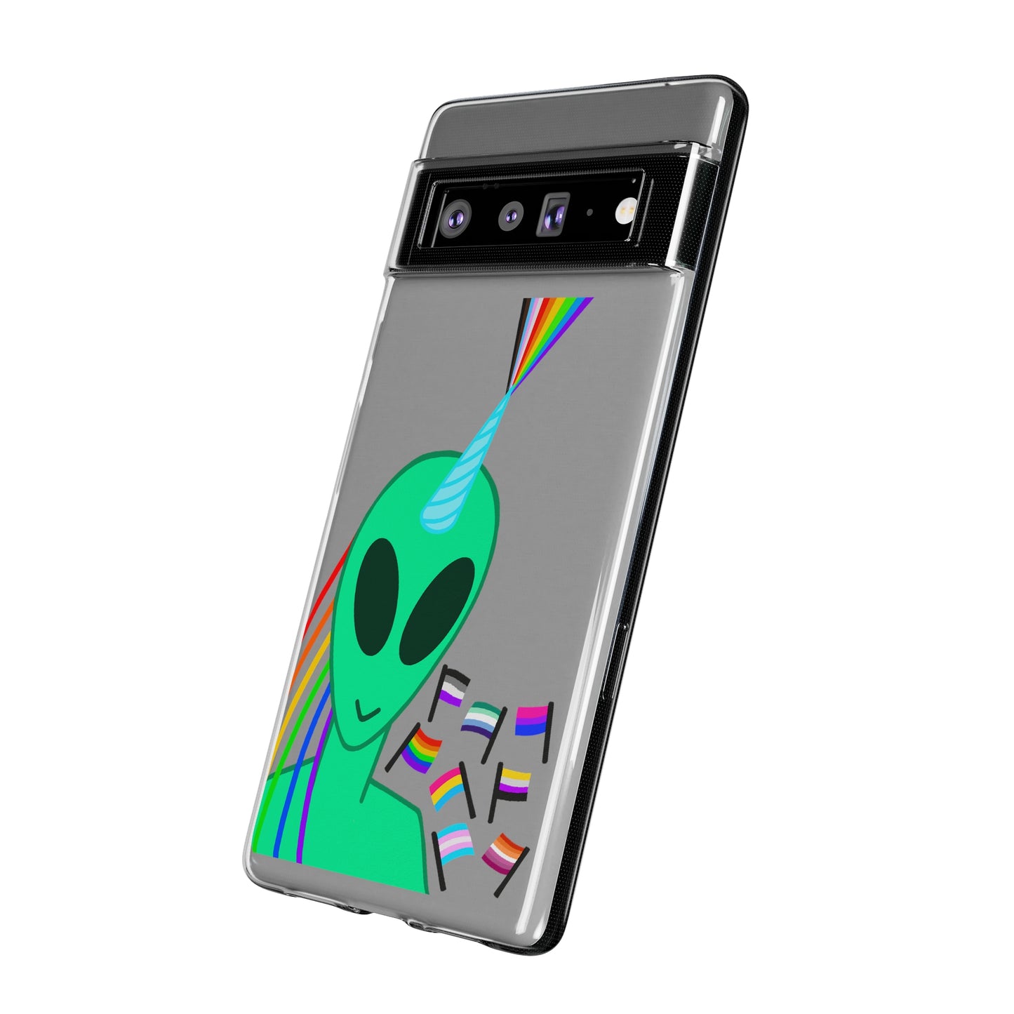 Gay Alien Clear Soft Phone Cases