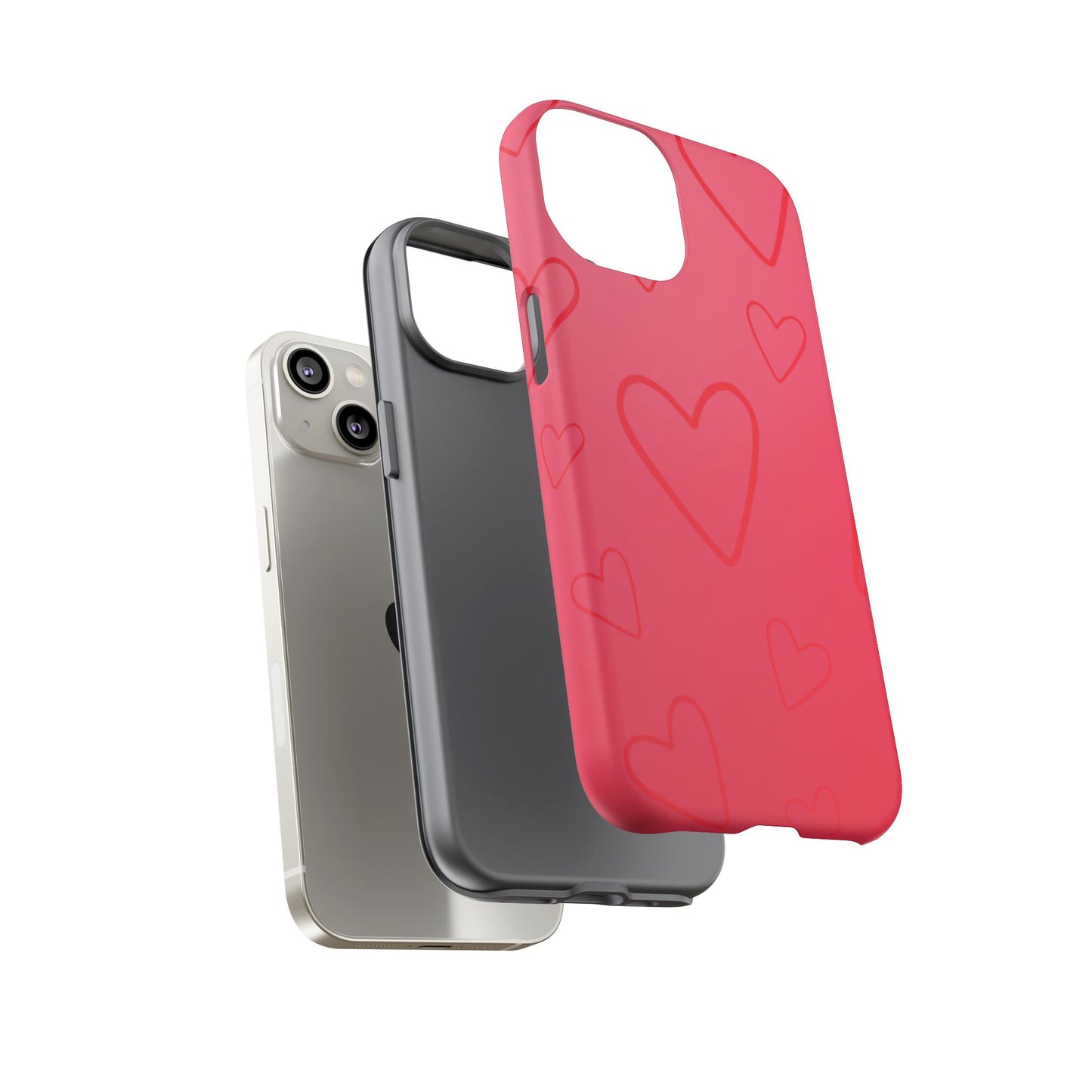 Hearts Red Tough Cases