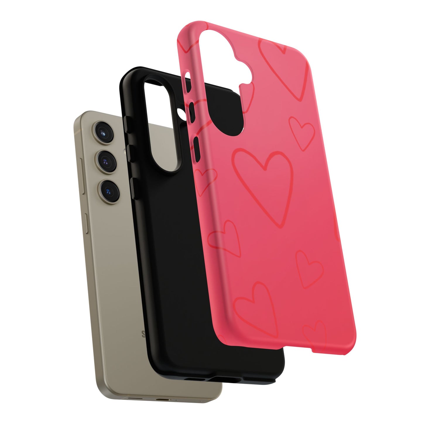 Hearts Red Tough Cases